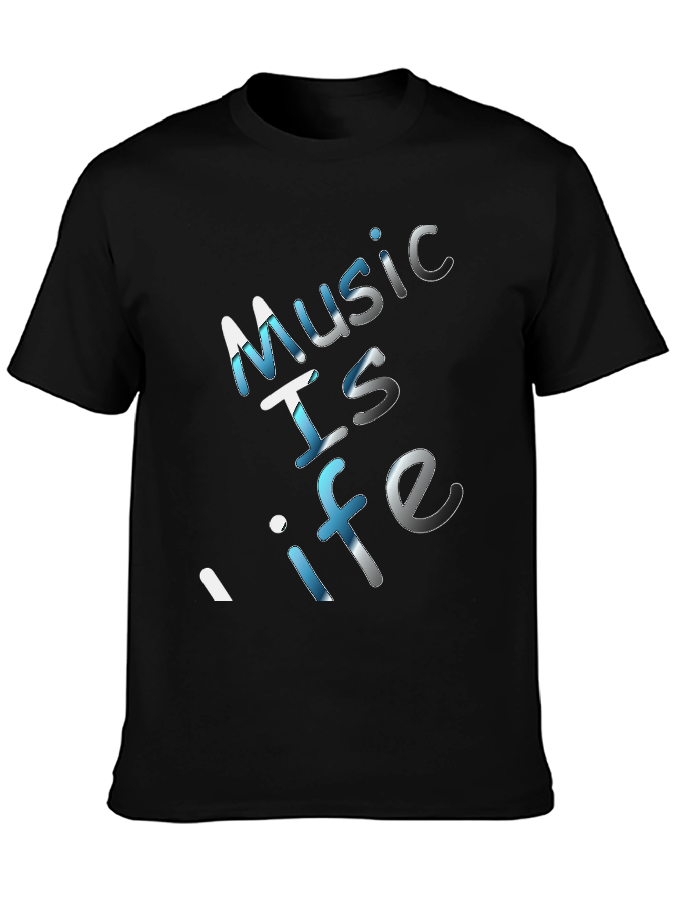 Black Music is Life Black Graphic Tee view 3