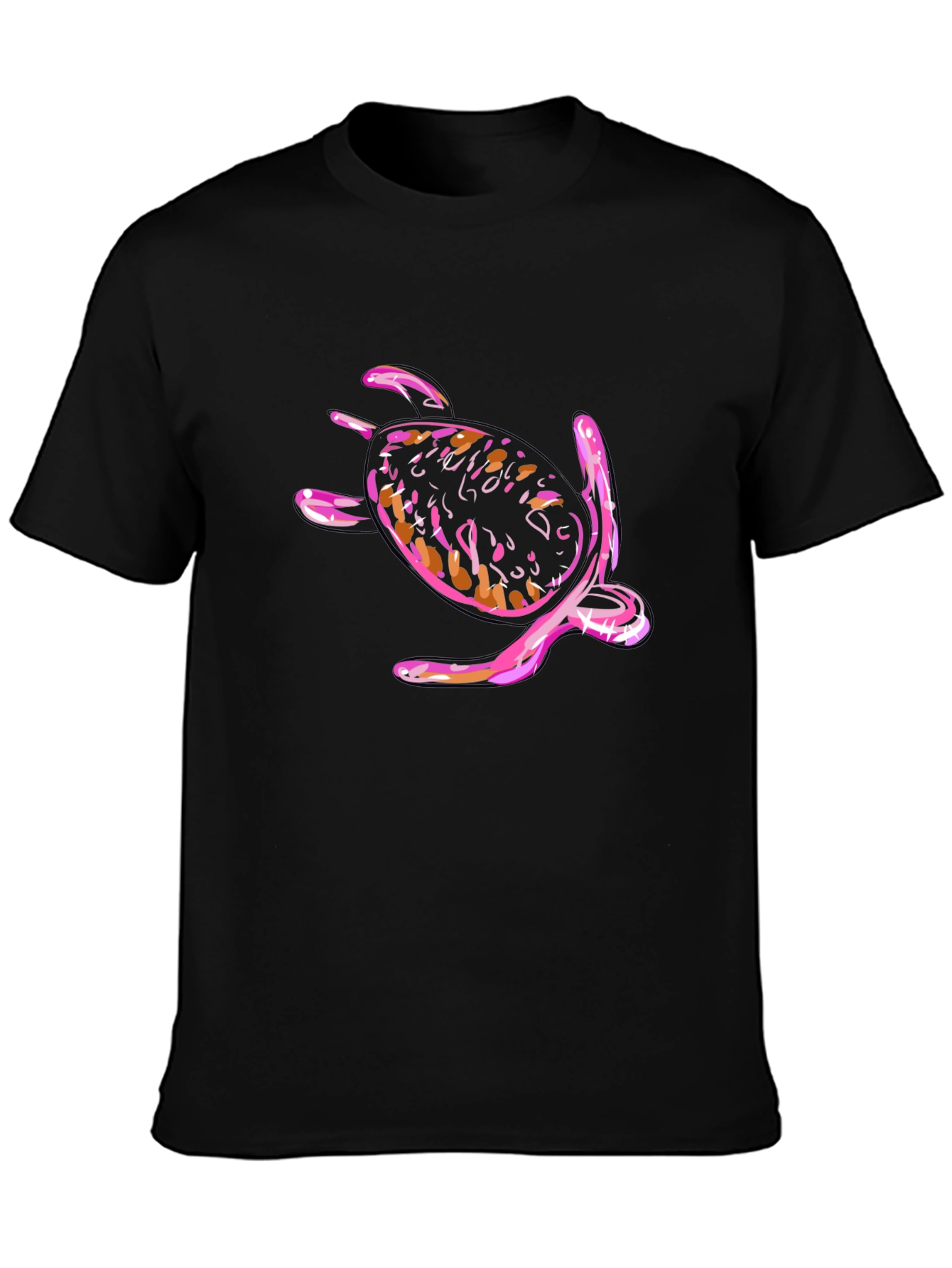Black Turtle Graphic Black T-Shirt view 3