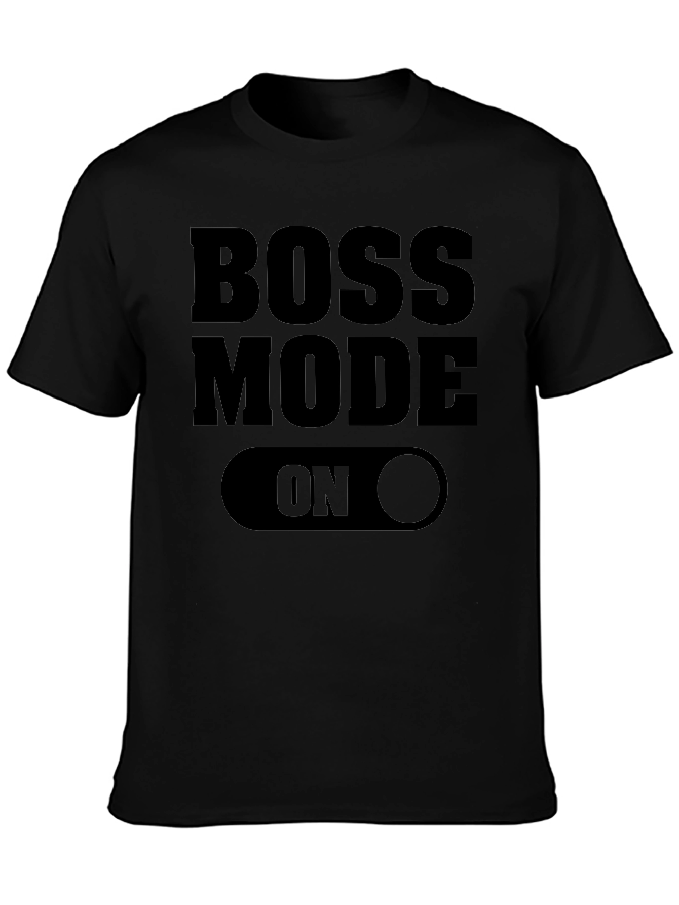 Black Boss Mode ON - Graphic Print Men's T-Shirt view 3