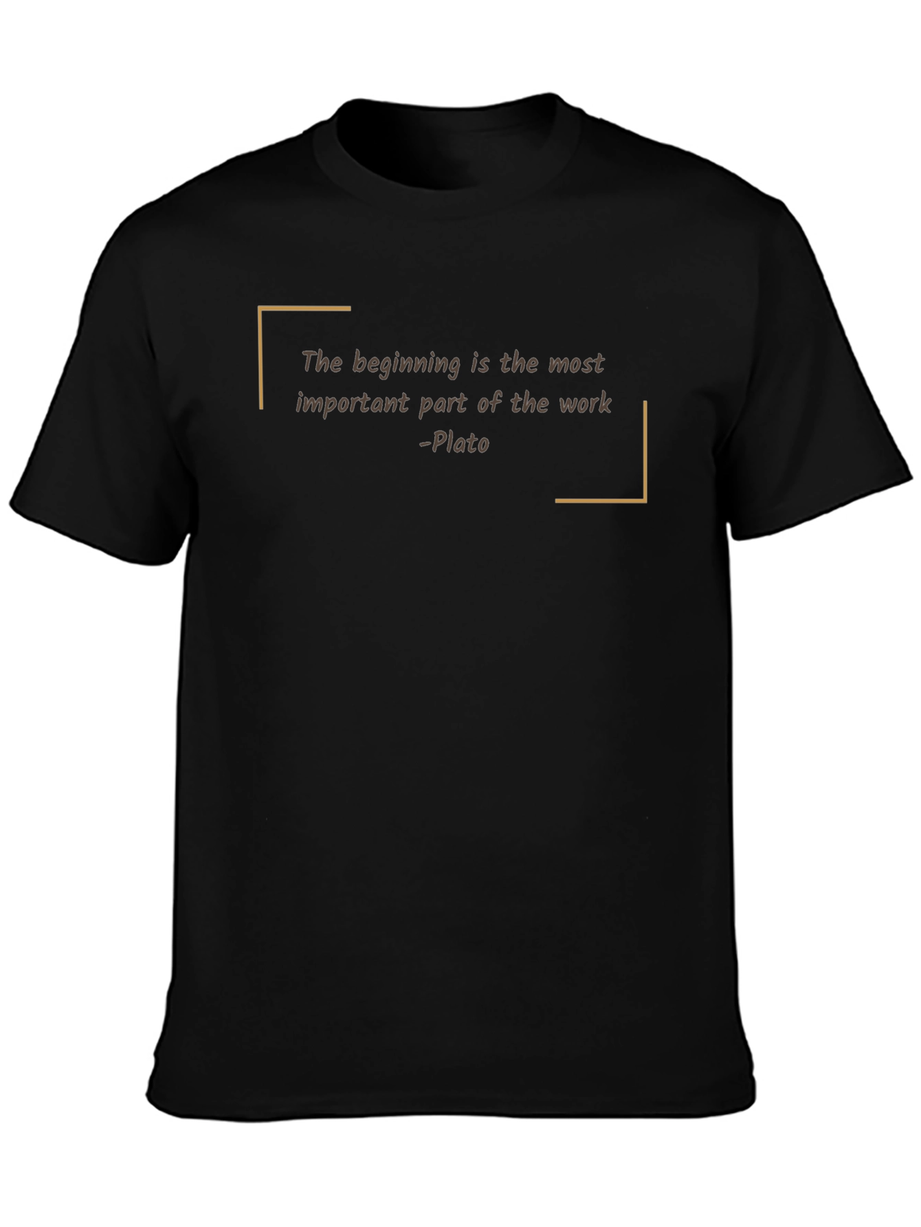 Black Philosophical T-Shirt: Plato Quote Tee view 3