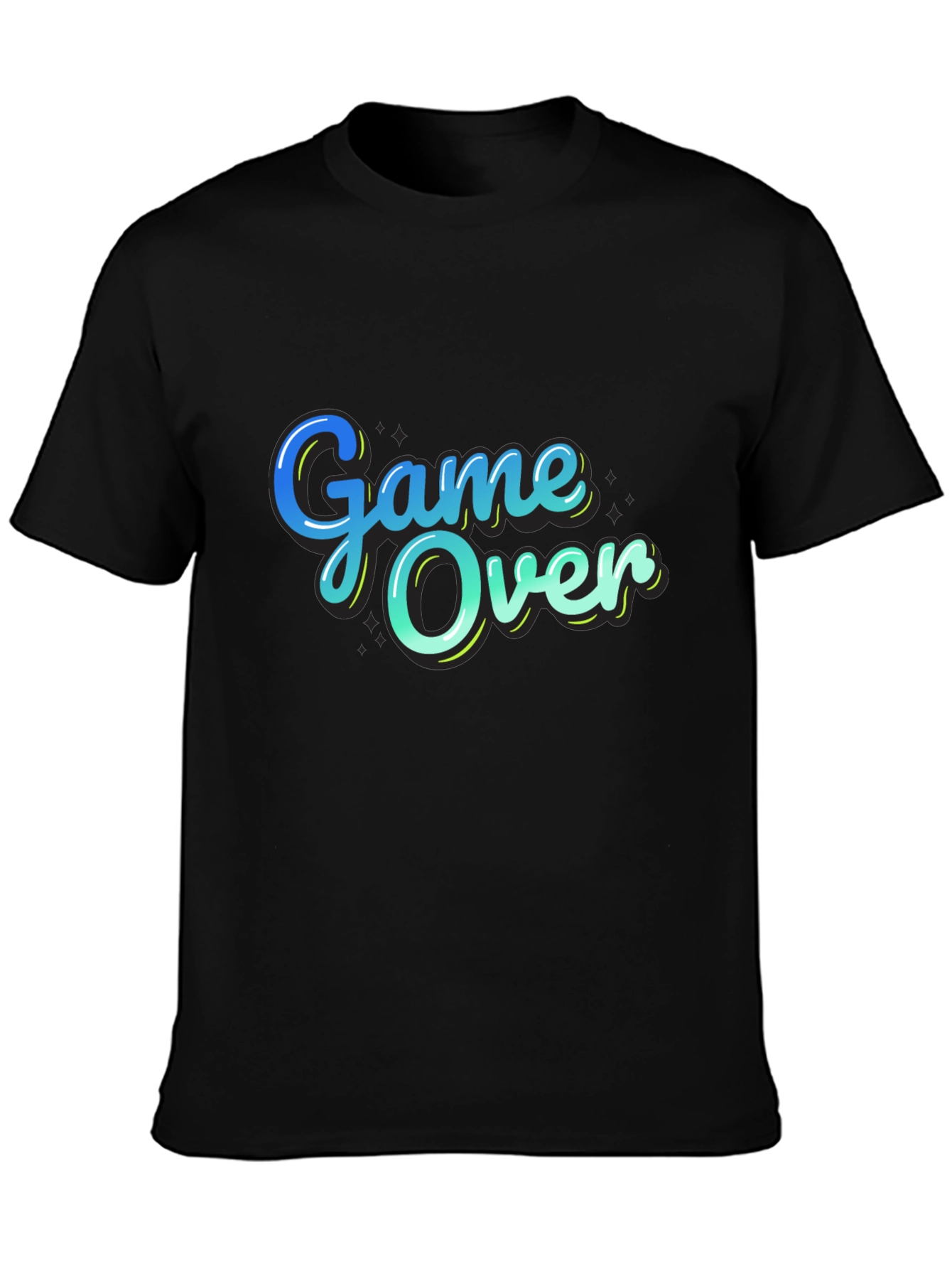 Black Game Over Graphic T-Shirt - Gamer Style view 3