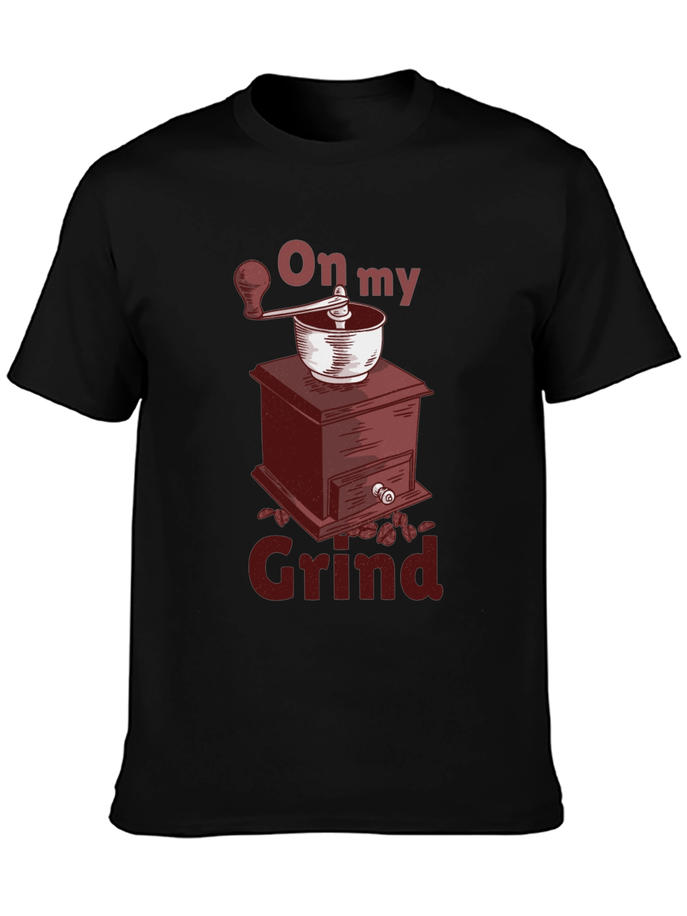 Black On My Grind Coffee Lover Graphic Tee - Unique Gift view 3