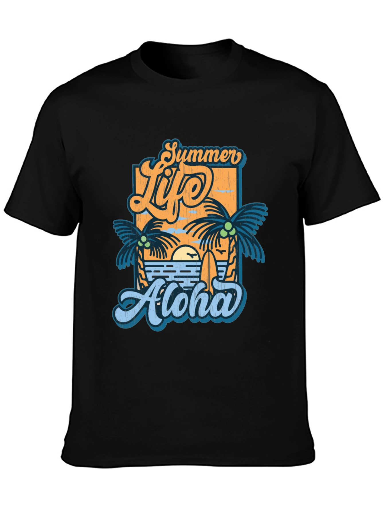 Black Summer Life Aloha Graphic T-Shirt - Tropical Vibe view 3