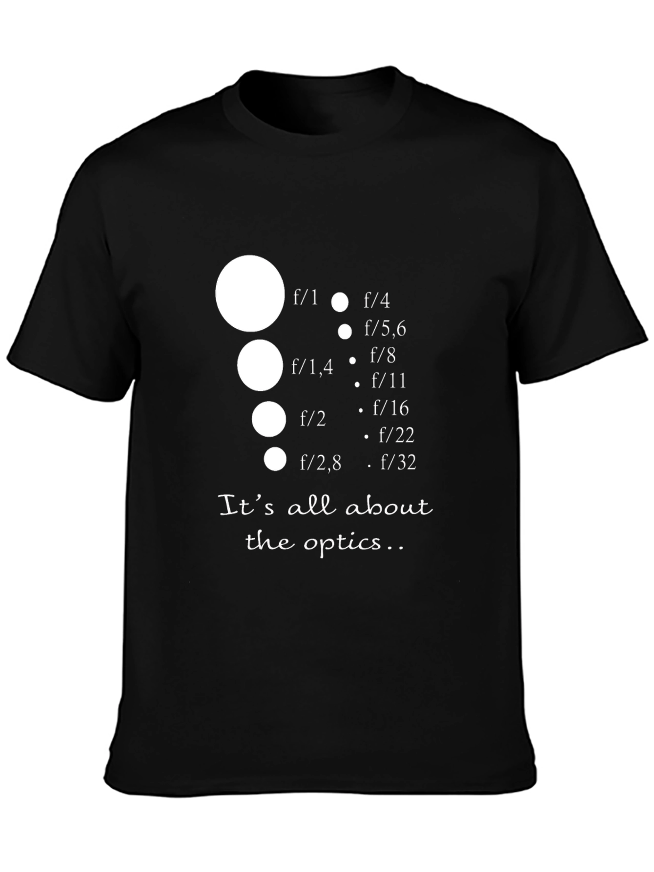 Optics T-Shirt - Photography Aperture Design - 3