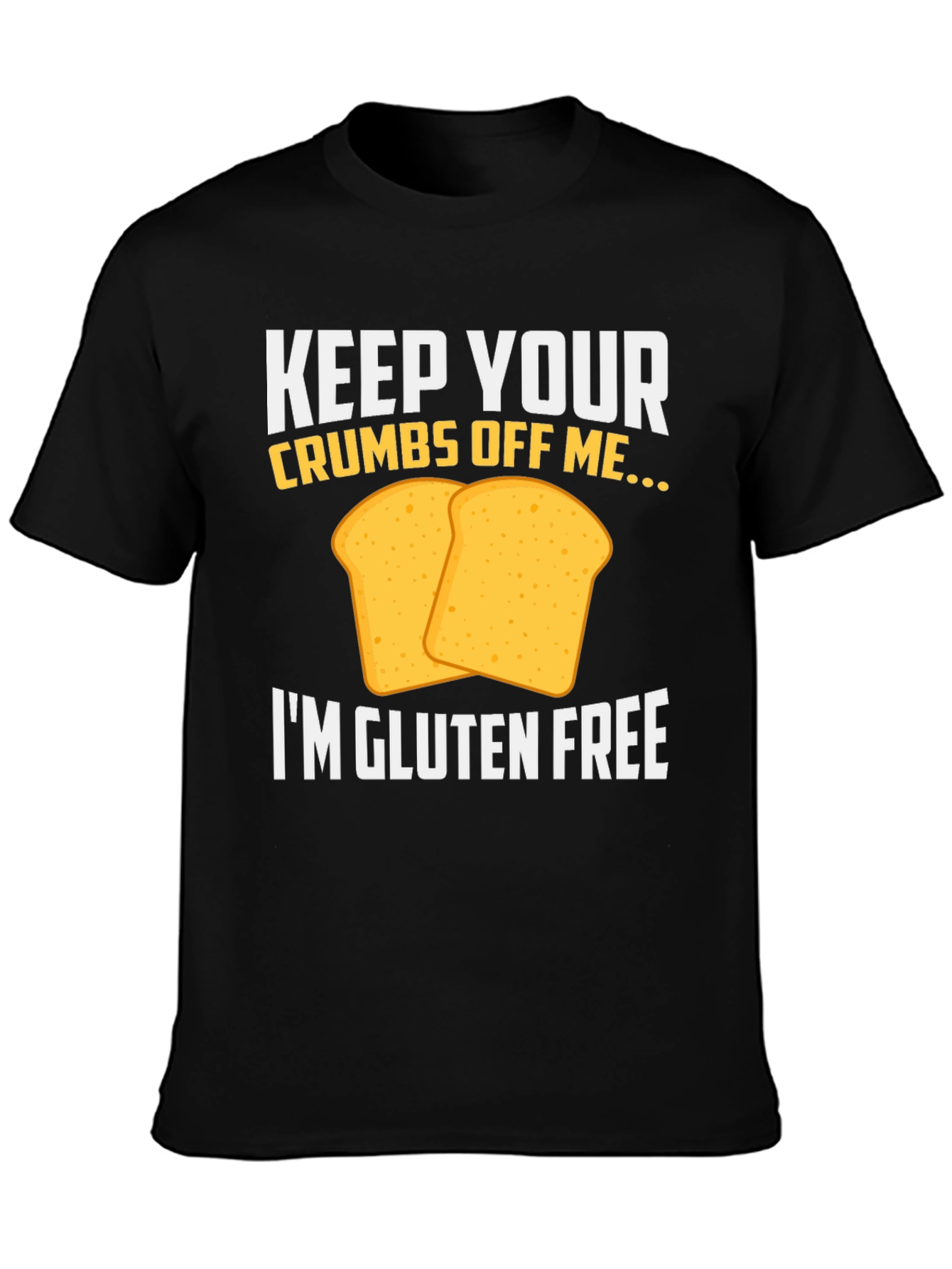 Black Gluten Free Novelty T-Shirt view 3