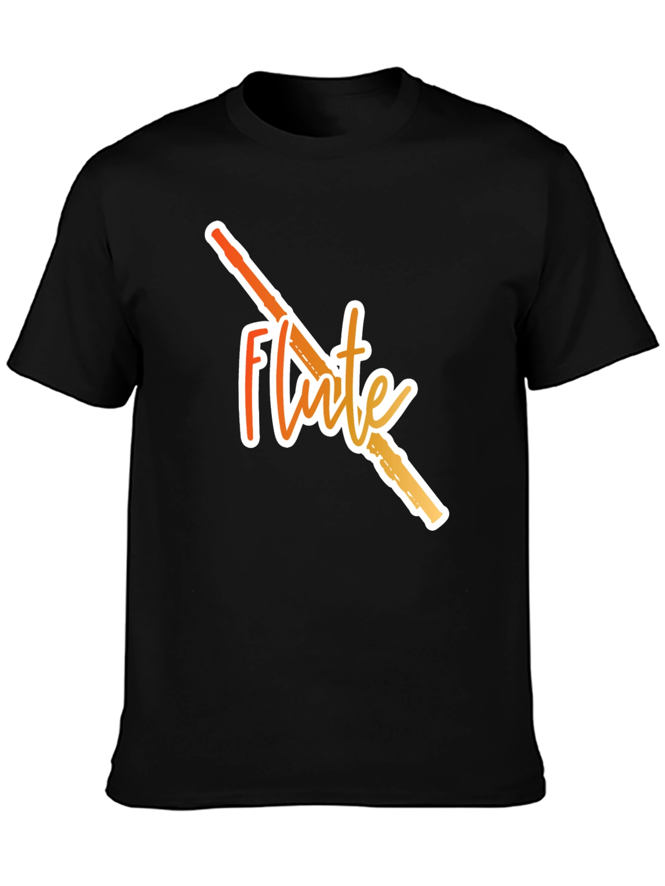Flute Graphic Black T-Shirt - 3