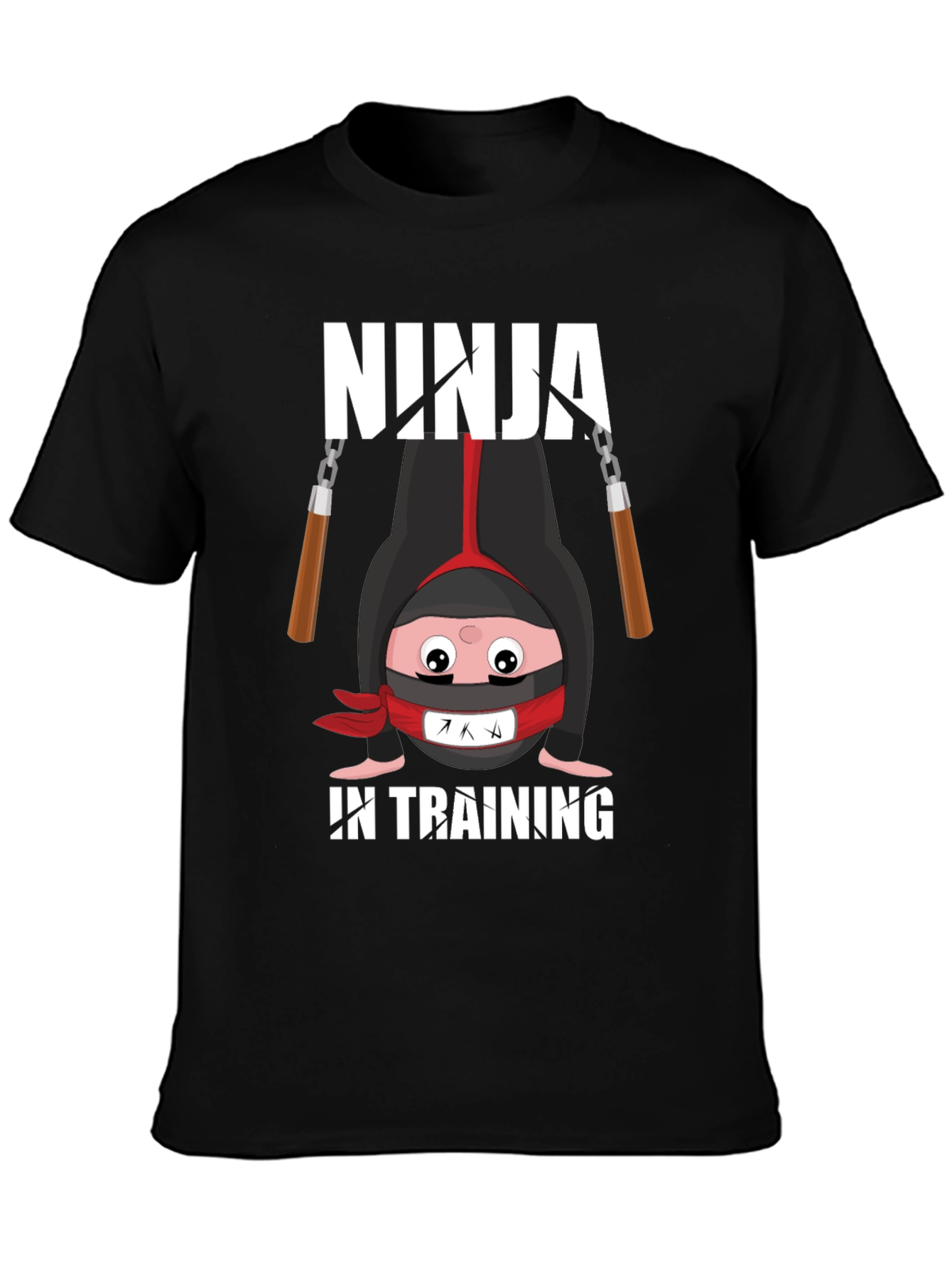Black Ninja In Training Graphic Tee view 3