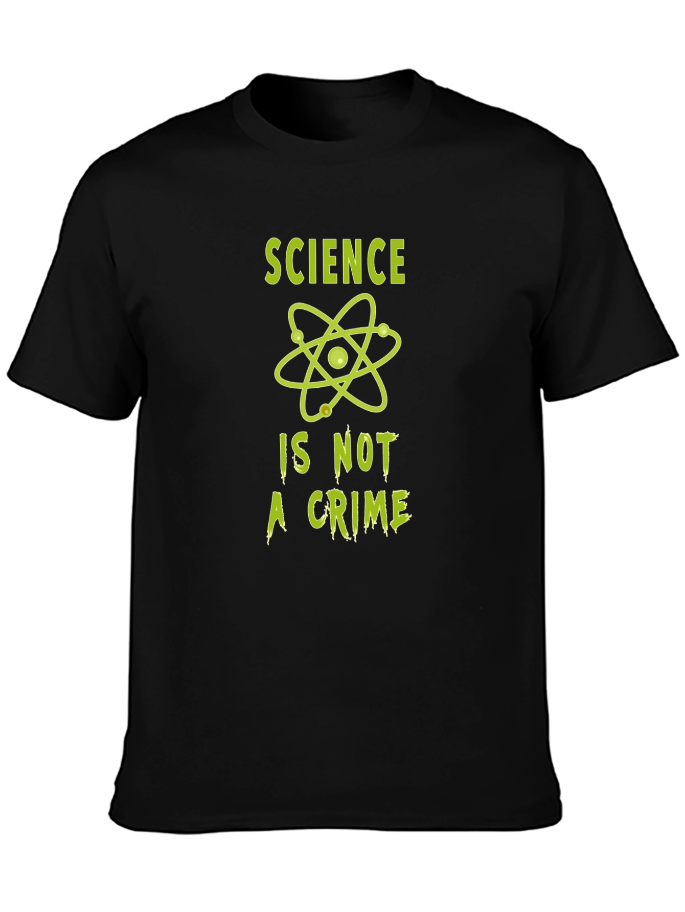 Black Science Is Not A Crime T-Shirt - Black view 3