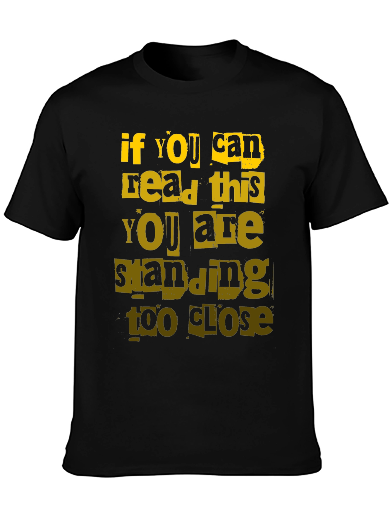 Black Funny Distance T-Shirt - If You Can Read This view 3