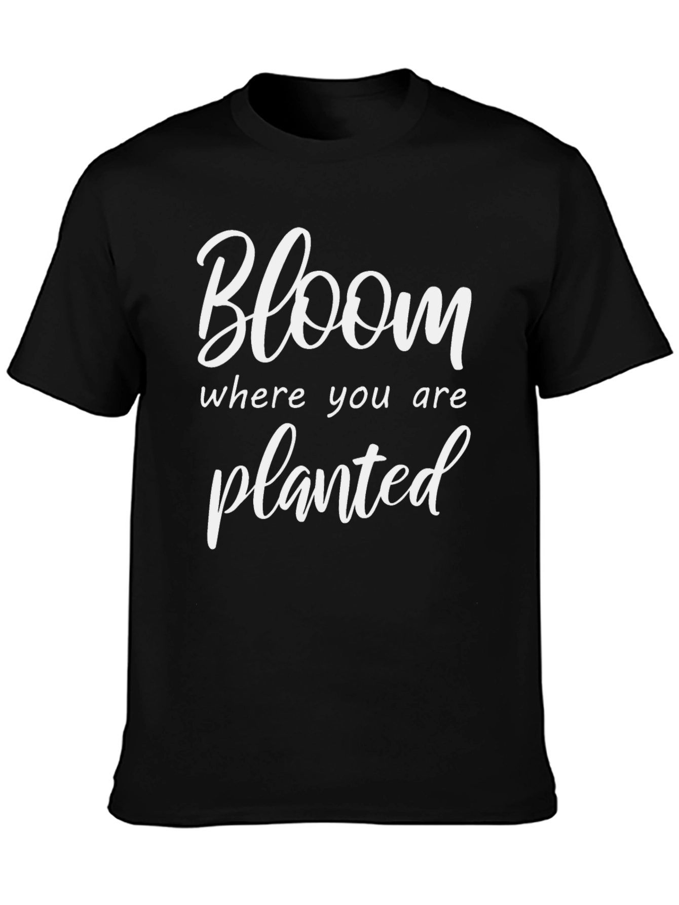 Black Bloom Where You Are Planted Graphic Tee view 3