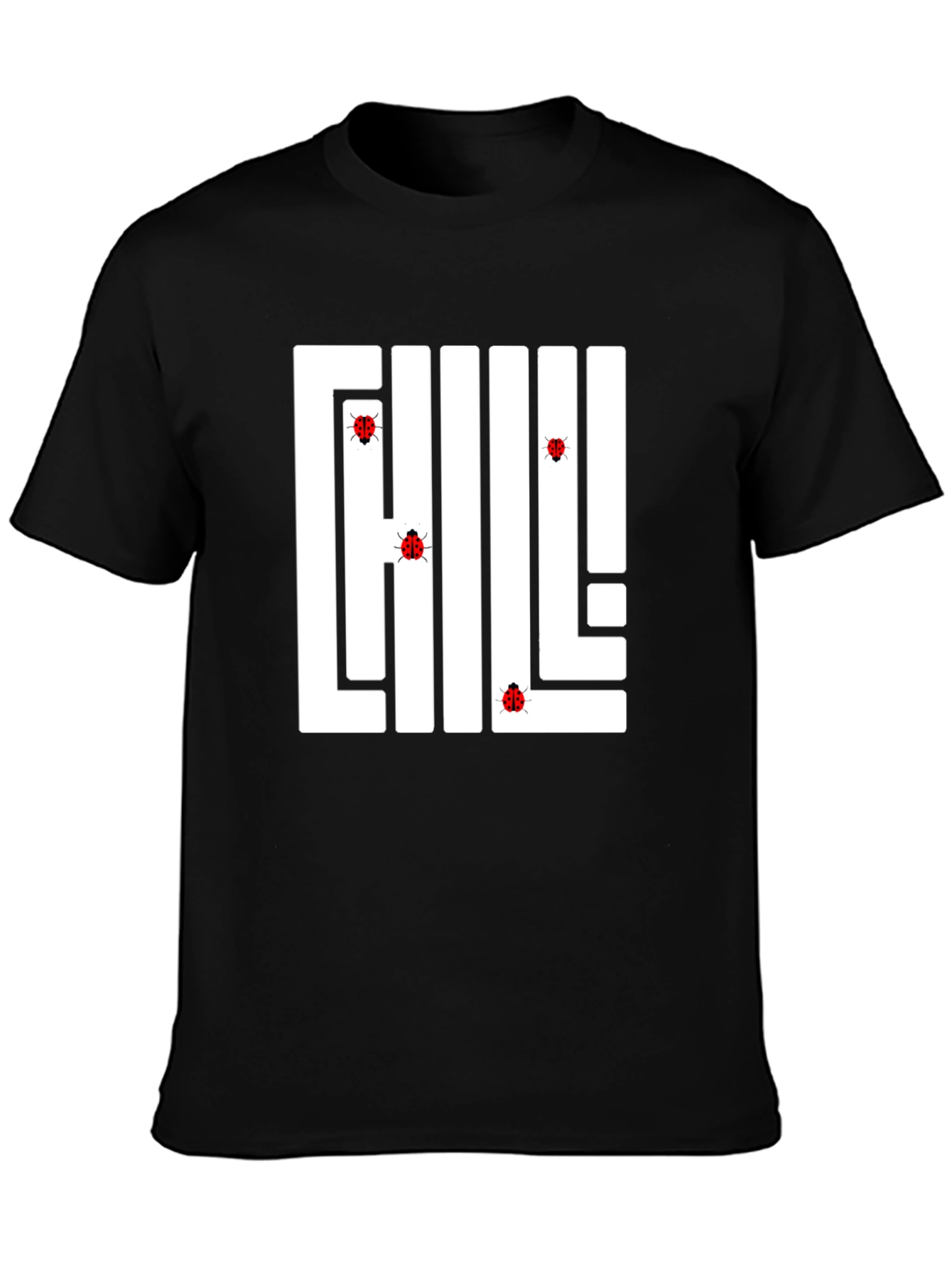 Black Chill Ladybug Graphic Tee - Unique Design view 3
