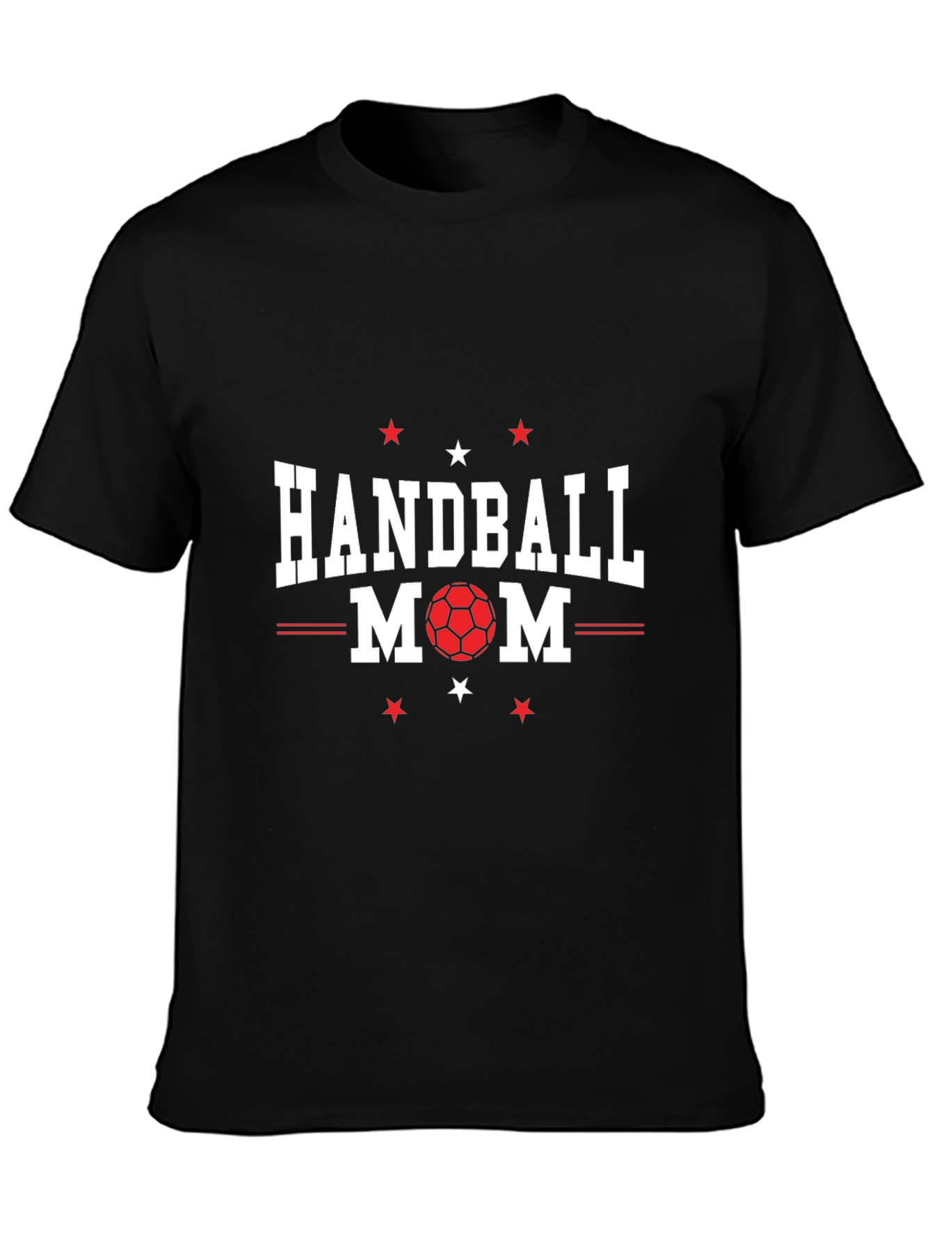 Black Handball Mom Graphic T-Shirt view 3