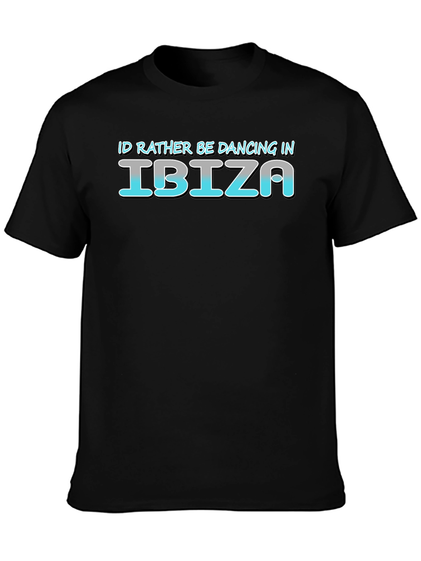 Black Ibiza Dancing T-Shirt - Men's Black Tee view 3
