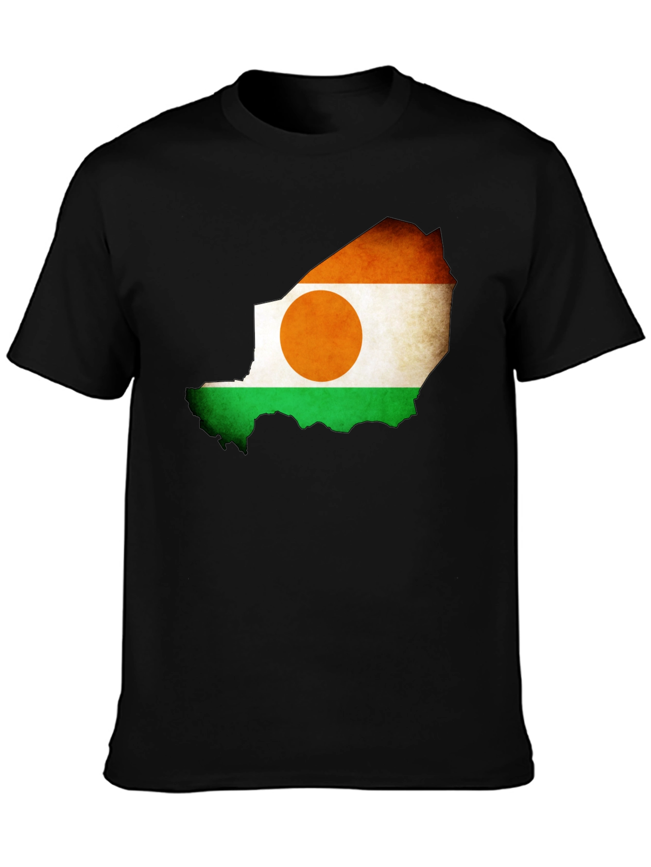 Black Niger Flag Map Graphic Tee - Black view 3