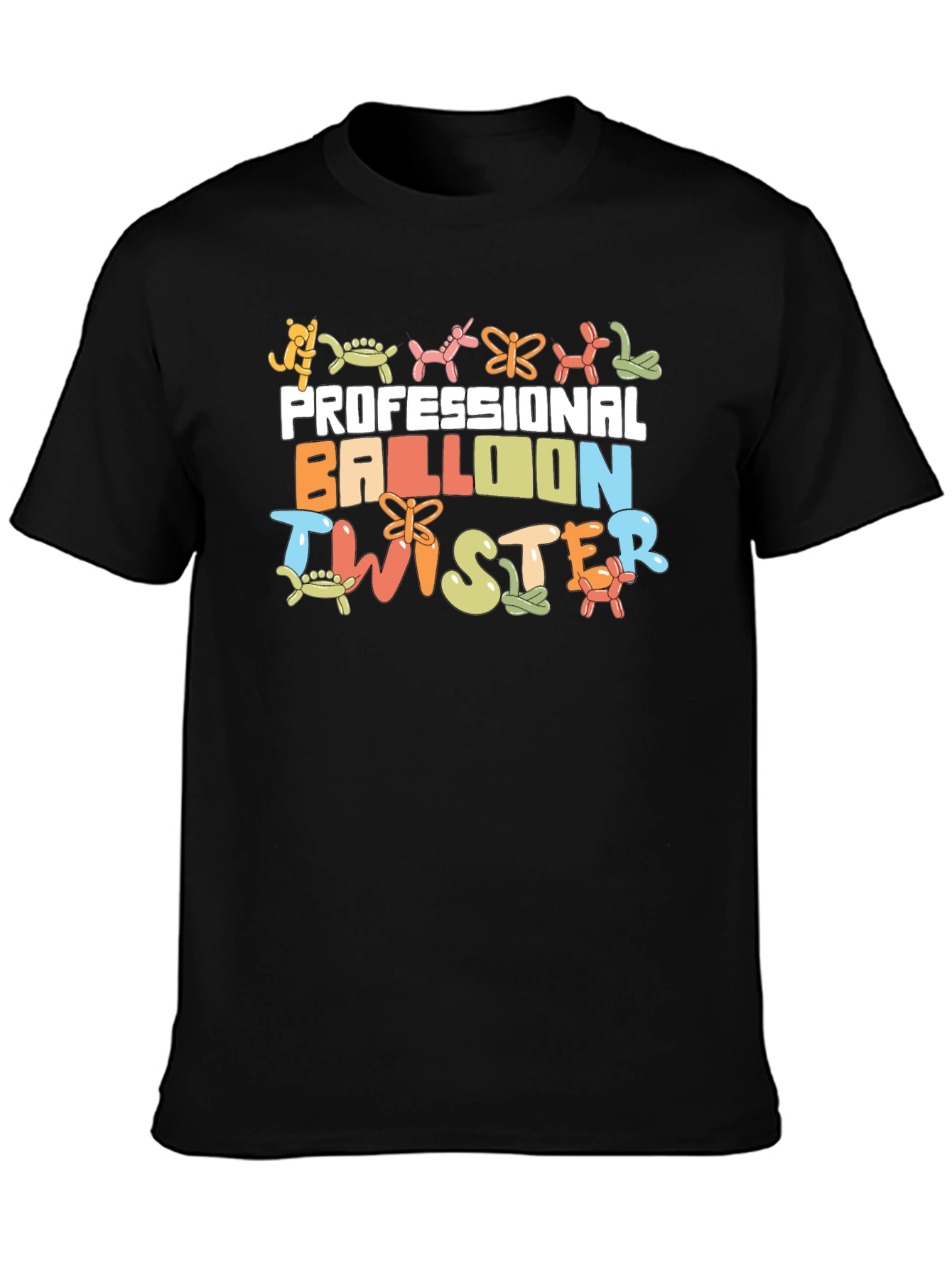 Black Professional Balloon Twister T-Shirt view 3