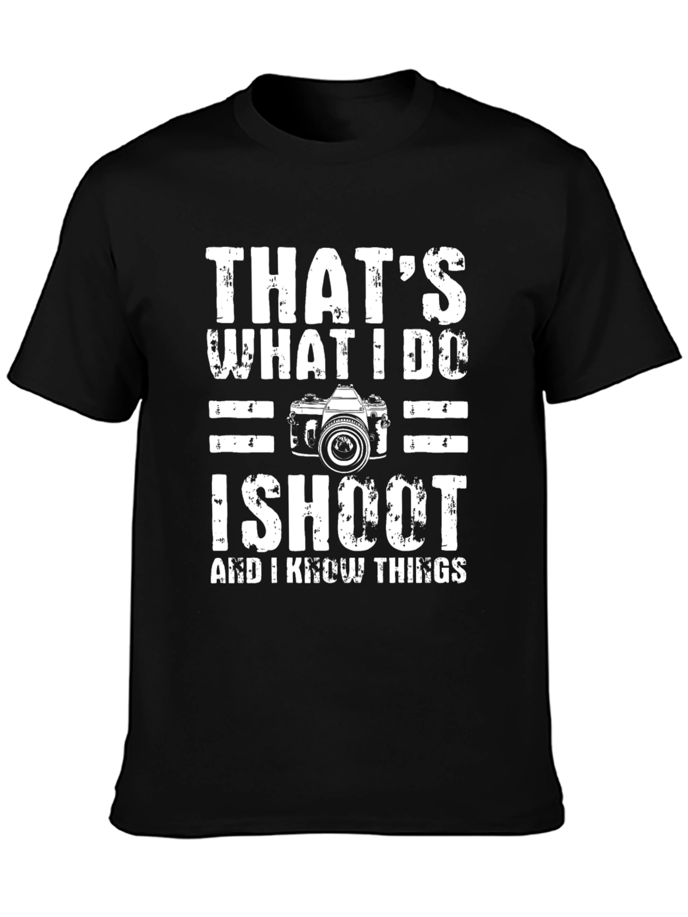 Black Funny Photography T-Shirt: That's What I Do, I Shoot view 3
