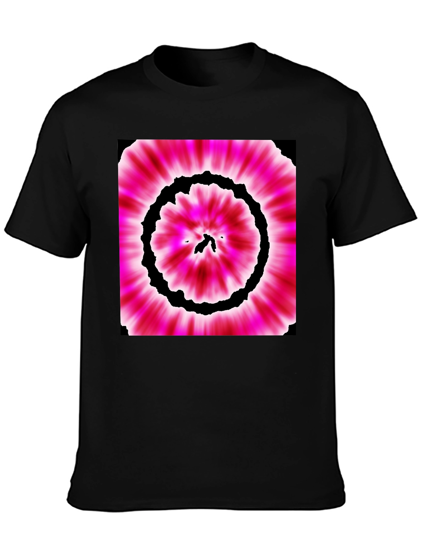 Black Vibrant Tie-Dye Graphic Tee view 3