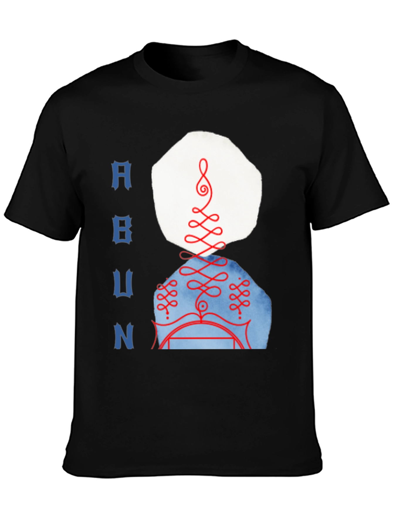 Black Abstract Graphic Print T-Shirt view 3