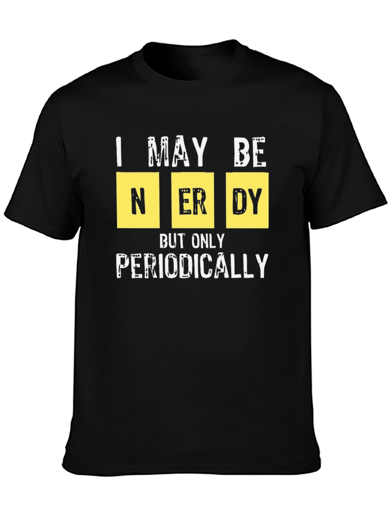 Black Nerdy Periodically Graphic T-Shirt view 3