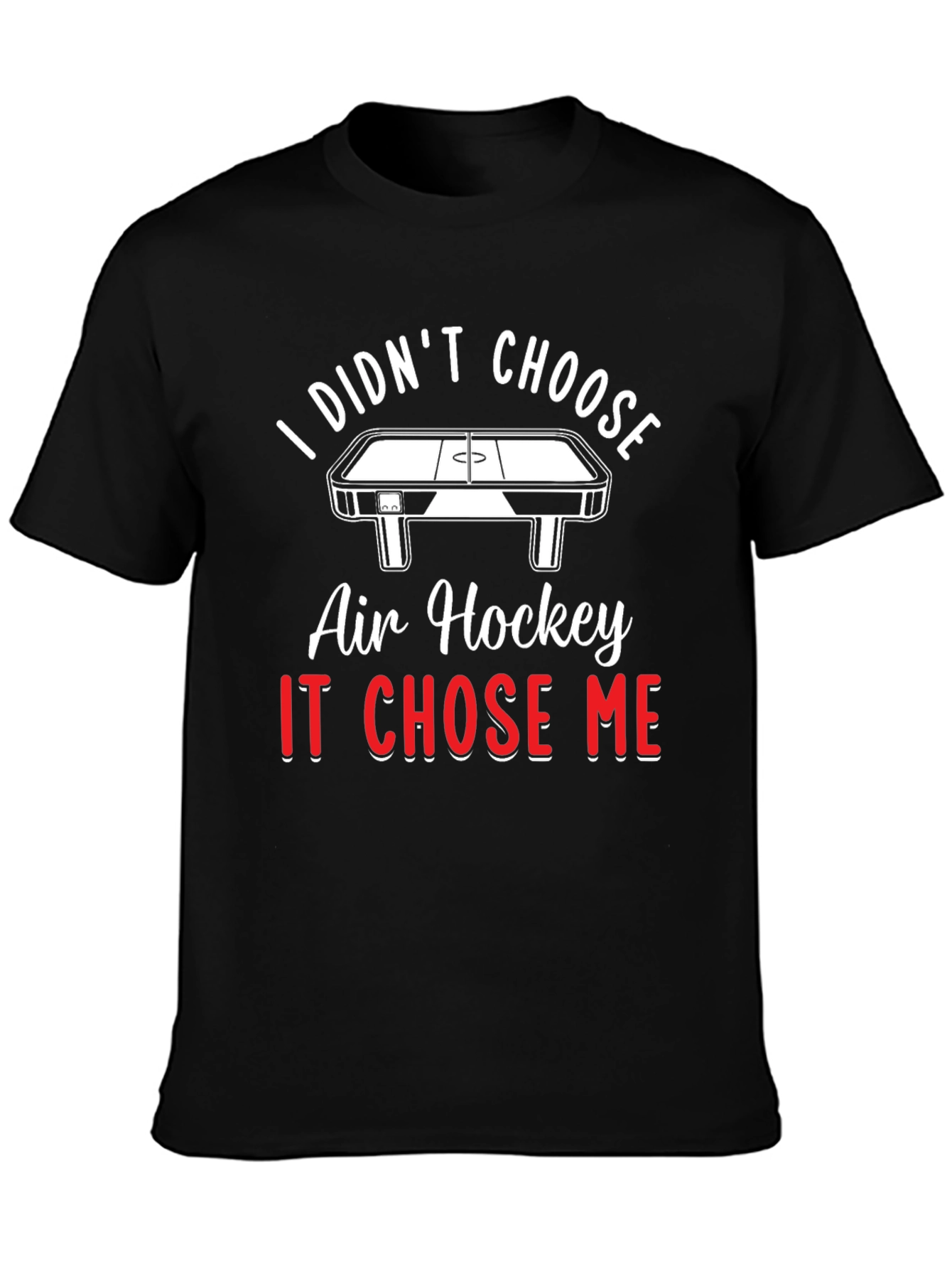 Black Air Hockey Chose Me T-Shirt - Novelty Graphic Tee view 3