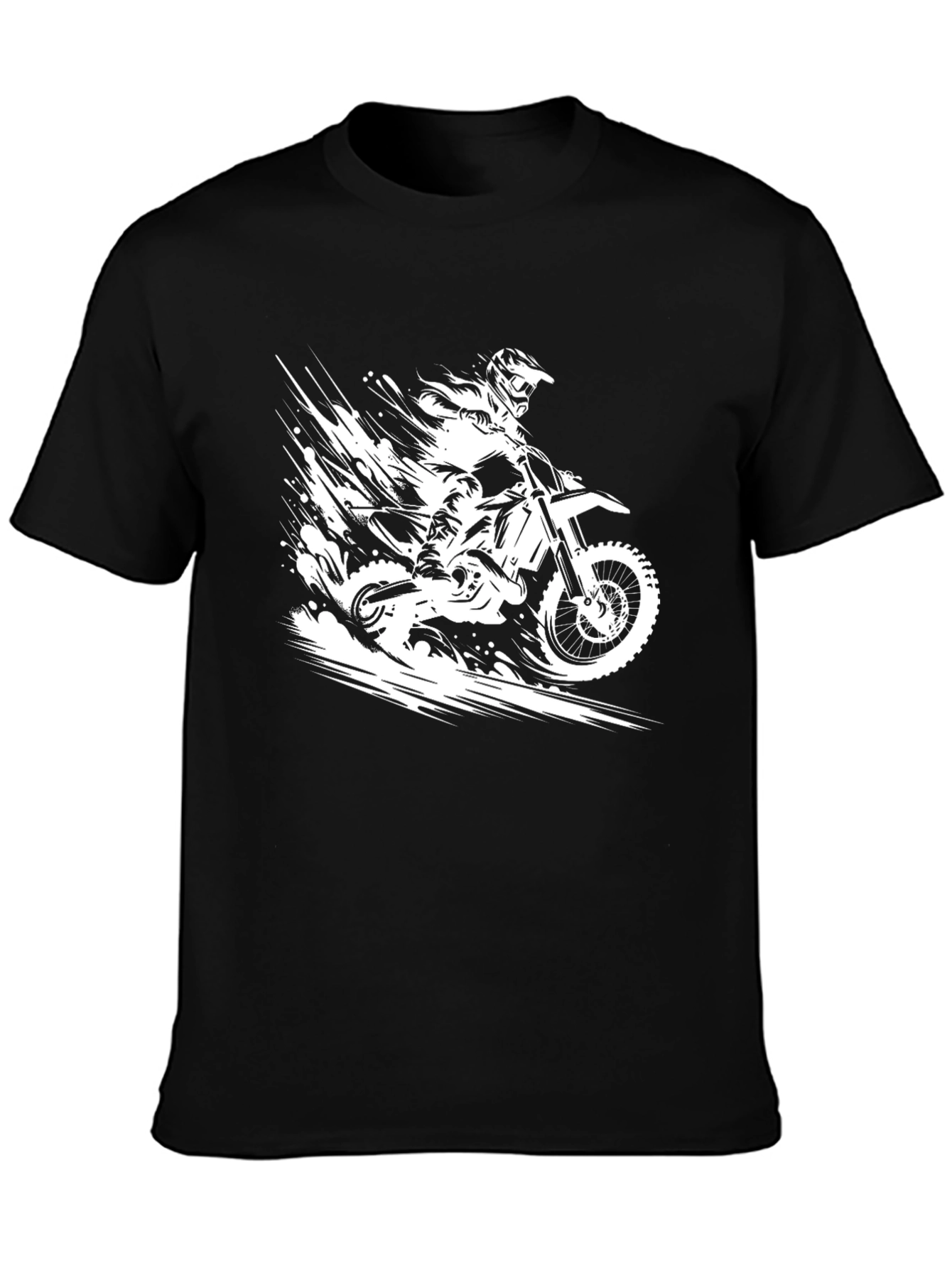 Black Motorcycle Graphic T-Shirt - Black view 3