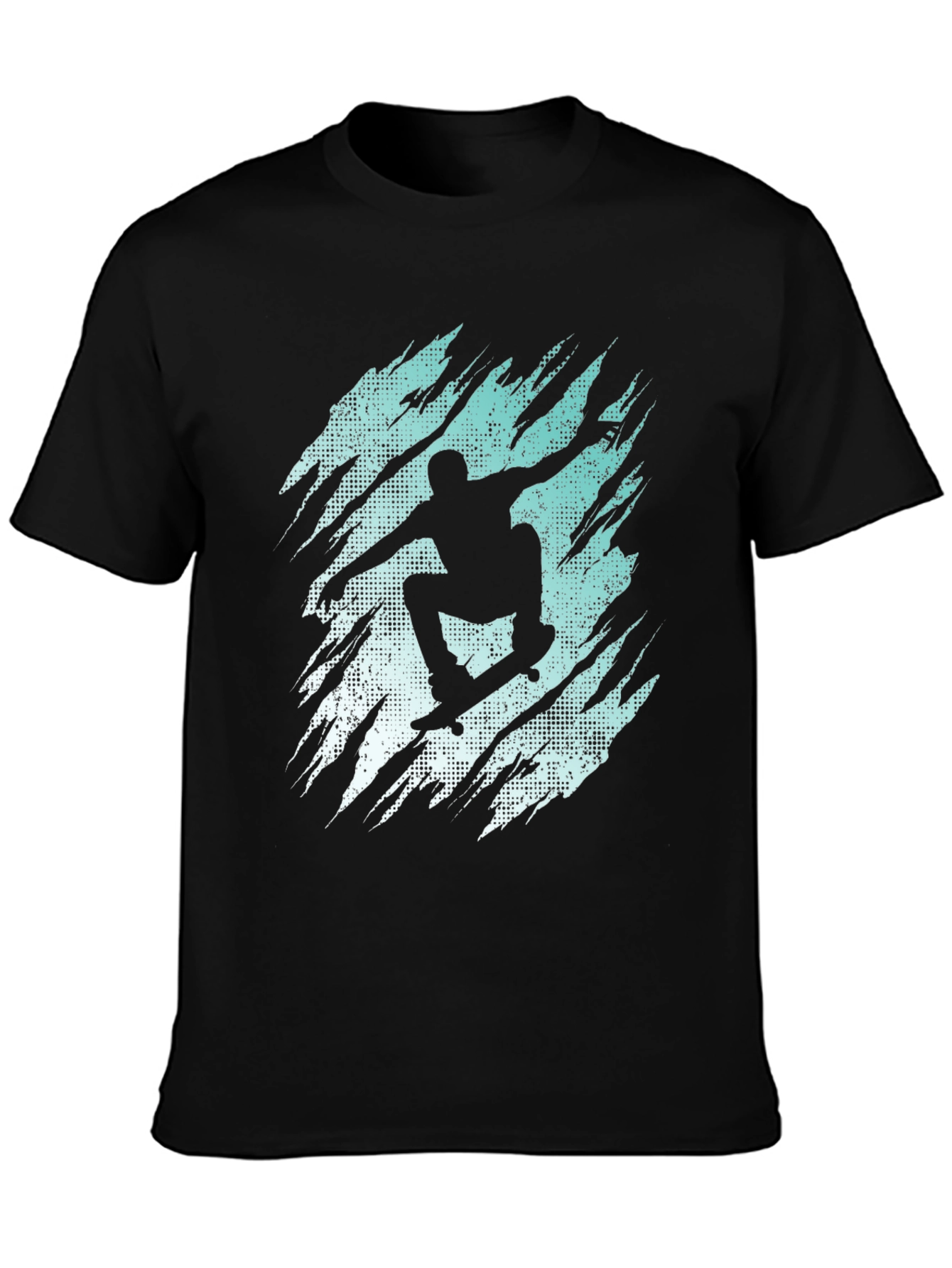 Black Skater Graphic Tee - Cool Streetwear Shirt view 3