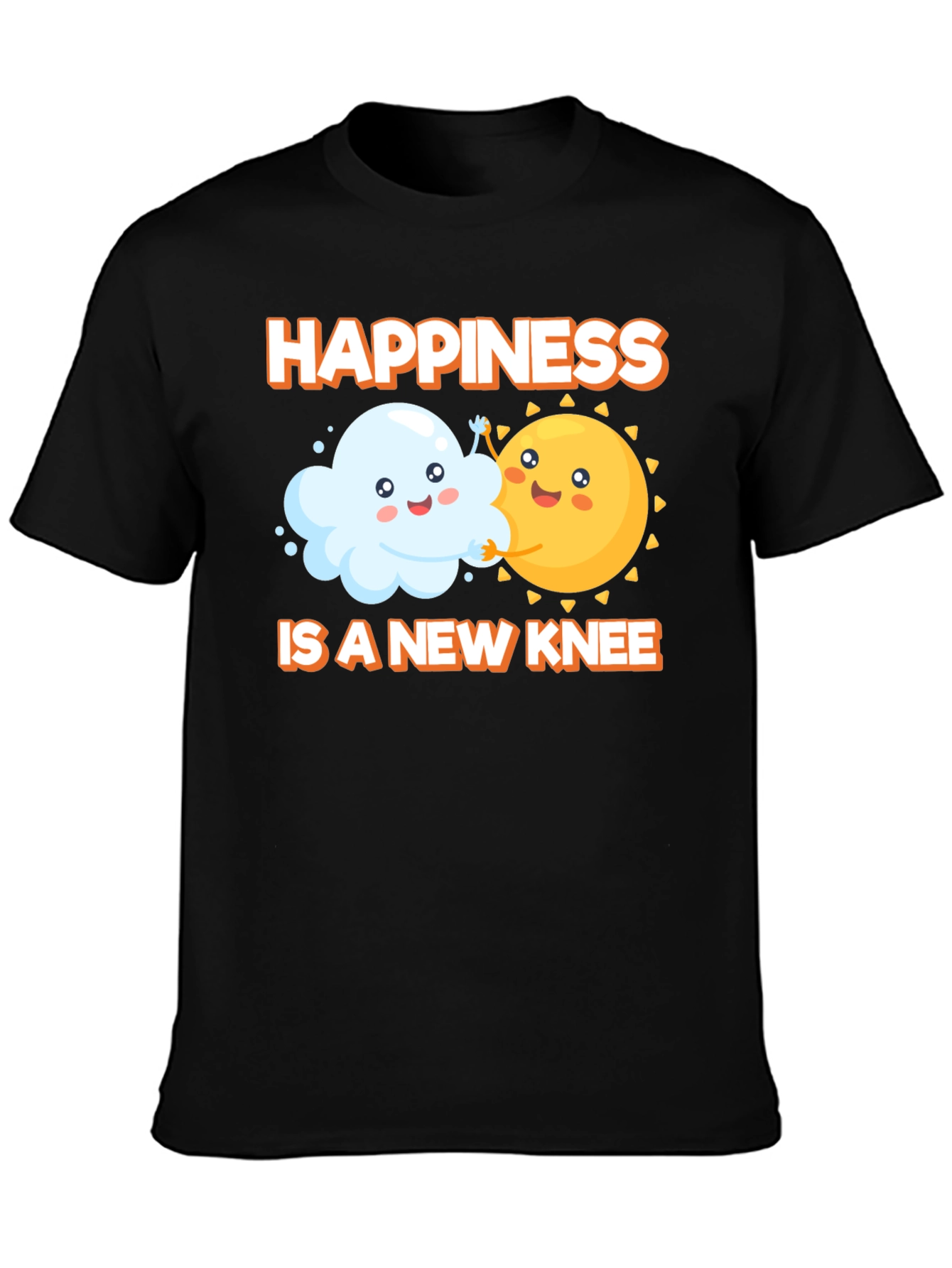 Black Happiness is a New Knee T-Shirt view 3