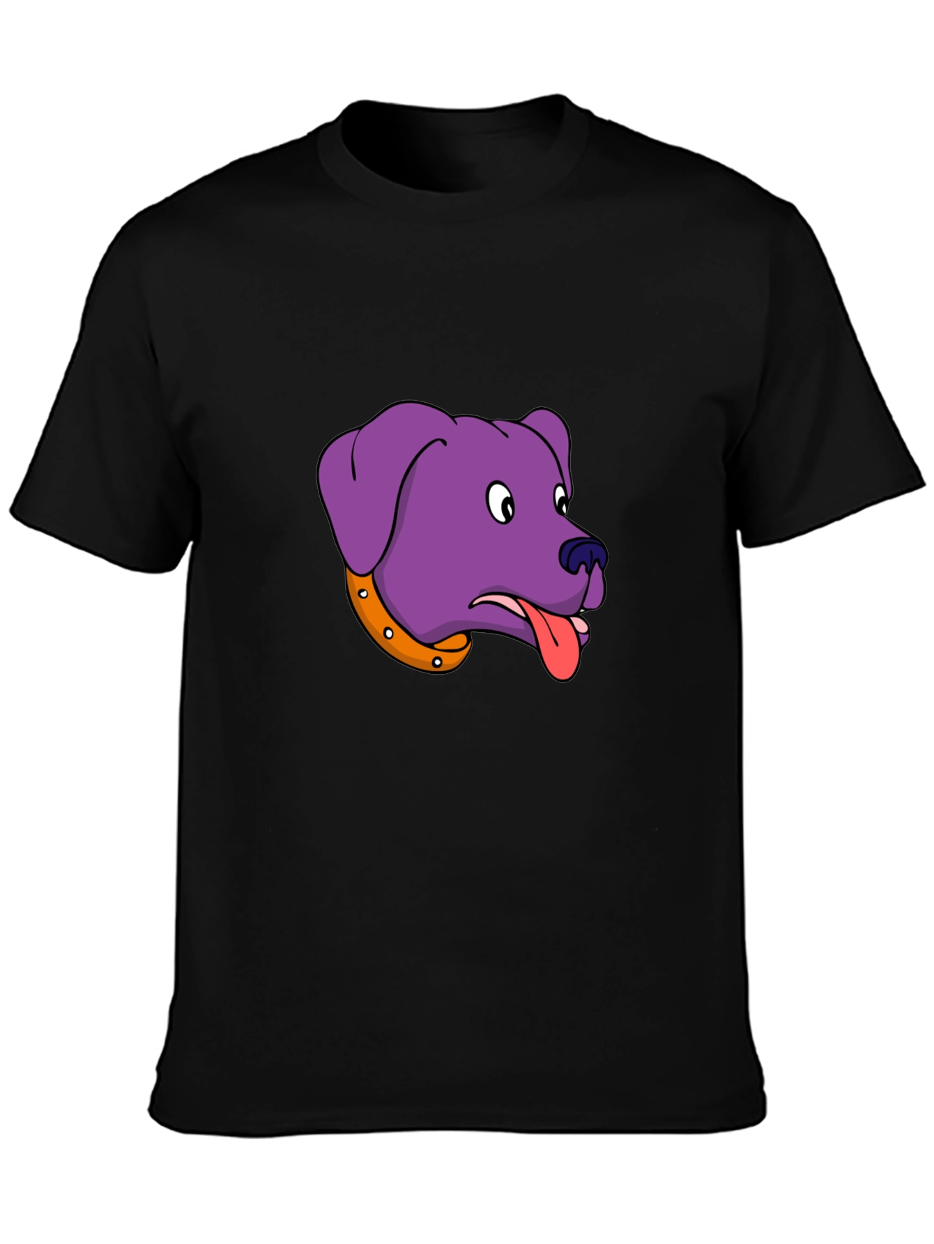 Black Cartoon Dog Graphic Tee view 3