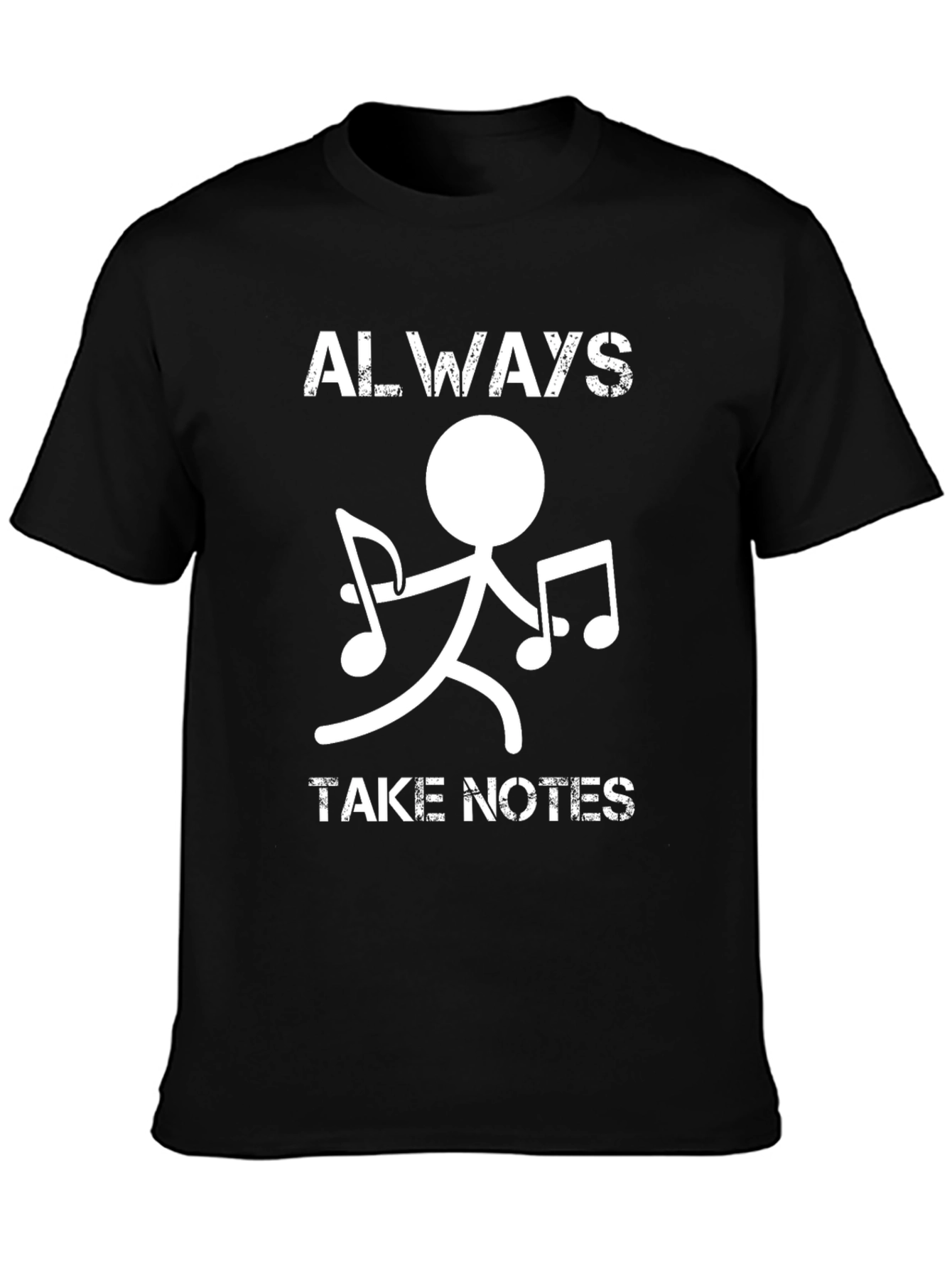Black Always Take Notes Music Shirt view 3
