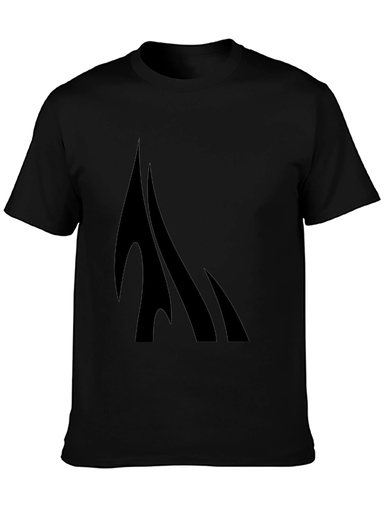 Black Stylish Black Graphic Tee - Modern Design view 3