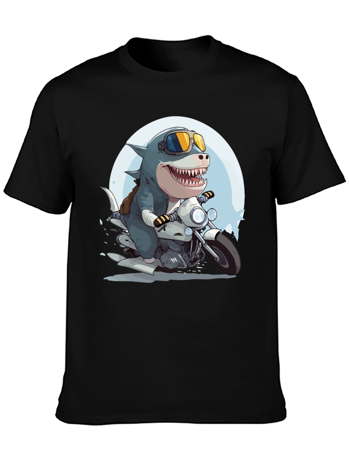 Black Shark Rider Graphic Tee view 3