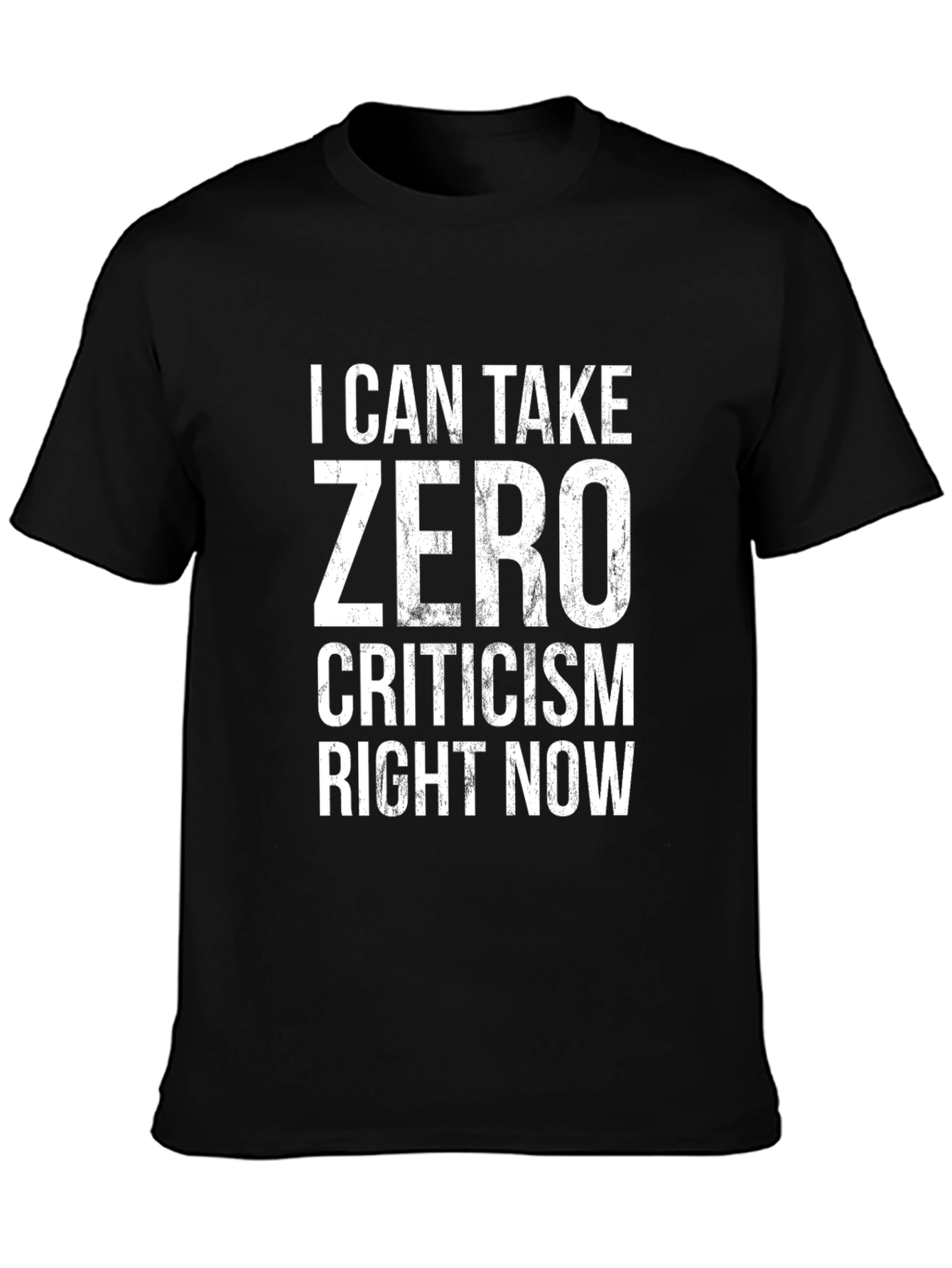 Black Zero Criticism Graphic Tee - Sarcastic Humor T-Shirt view 3