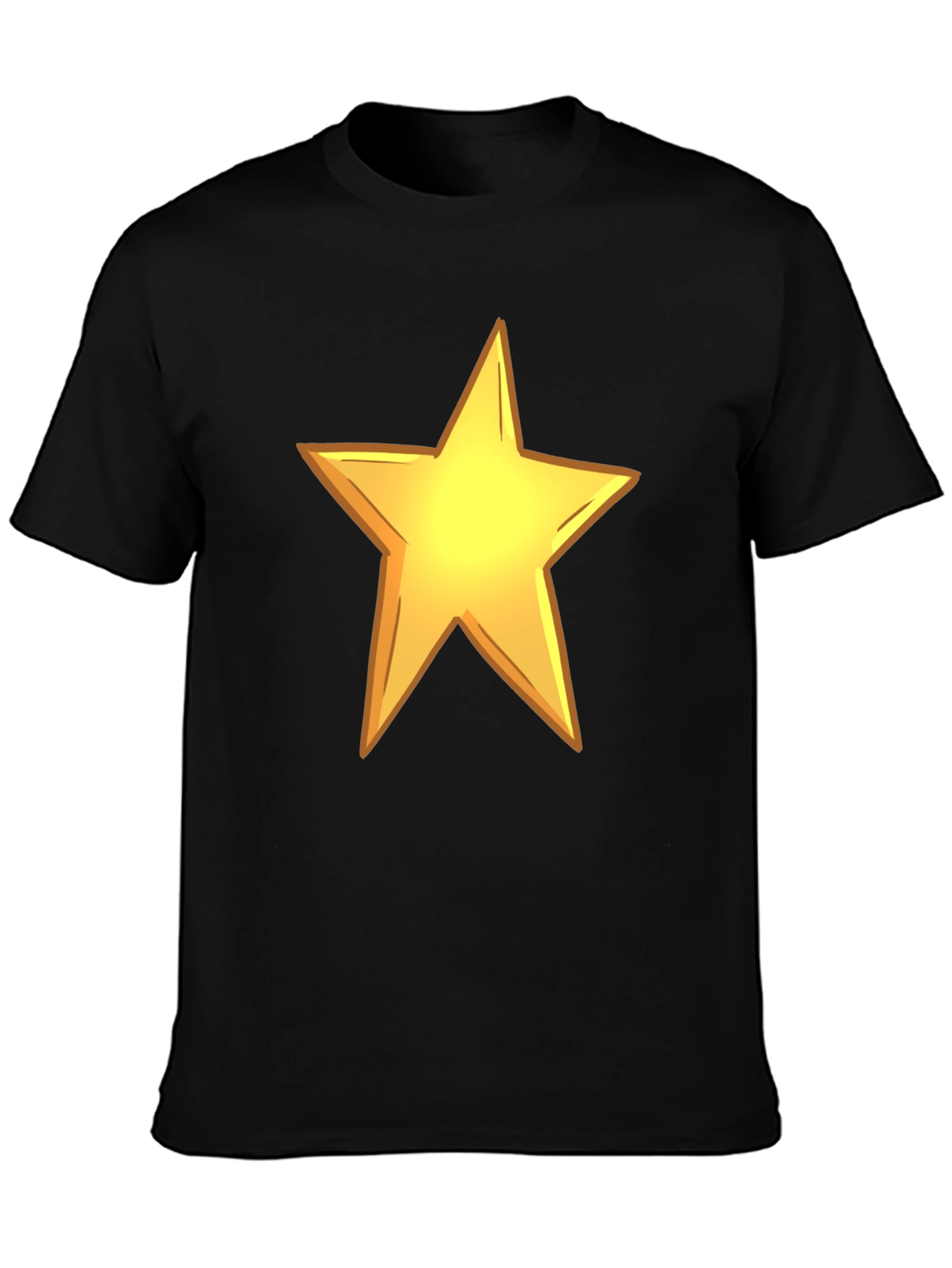 Black Bold Star Graphic Black Tee view 3