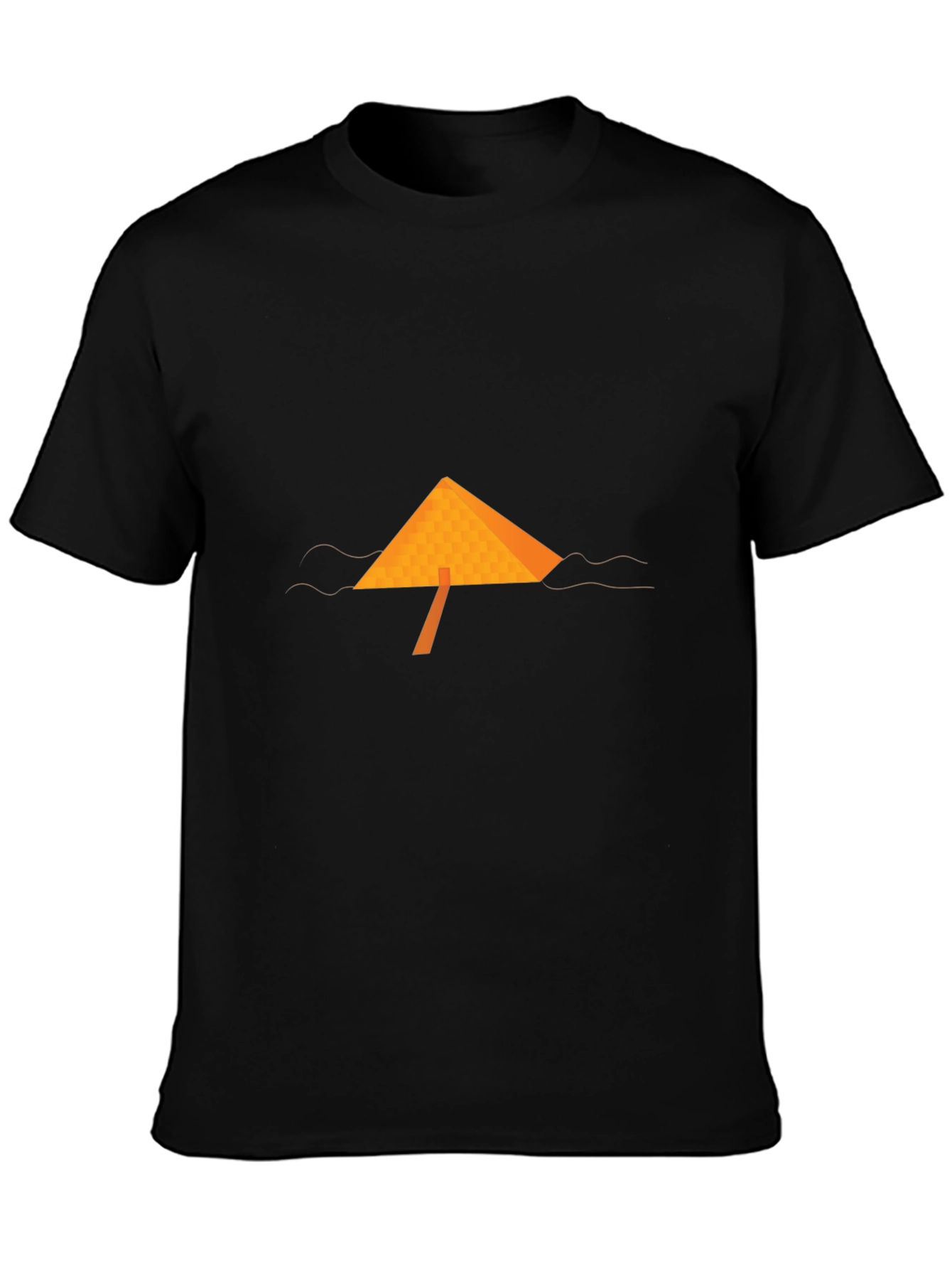 Black Geometric Pyramid T-Shirt - Bold Graphic Tee view 3