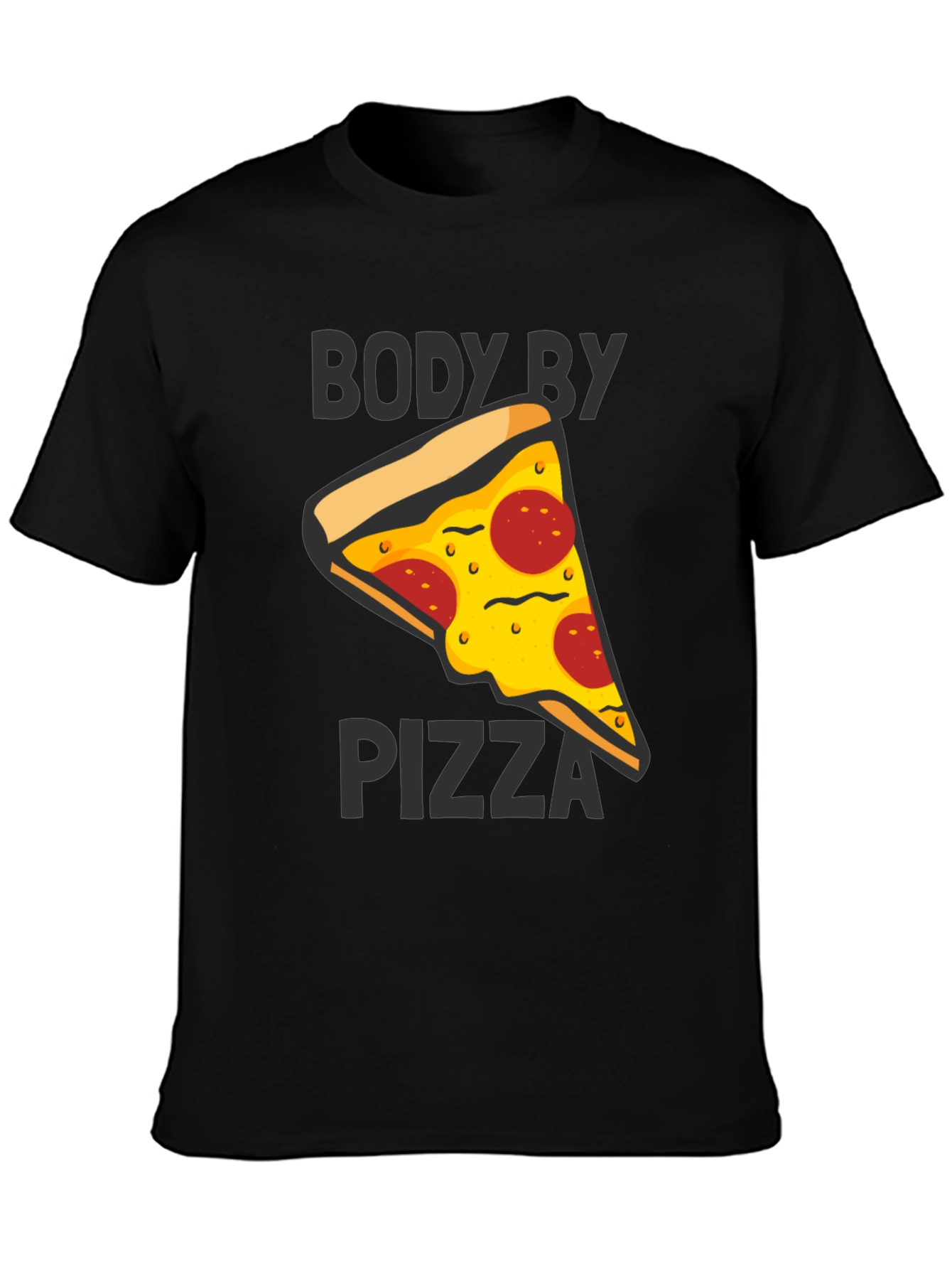 Body By Pizza Graphic Tee - Funny Unisex T-Shirt - 3