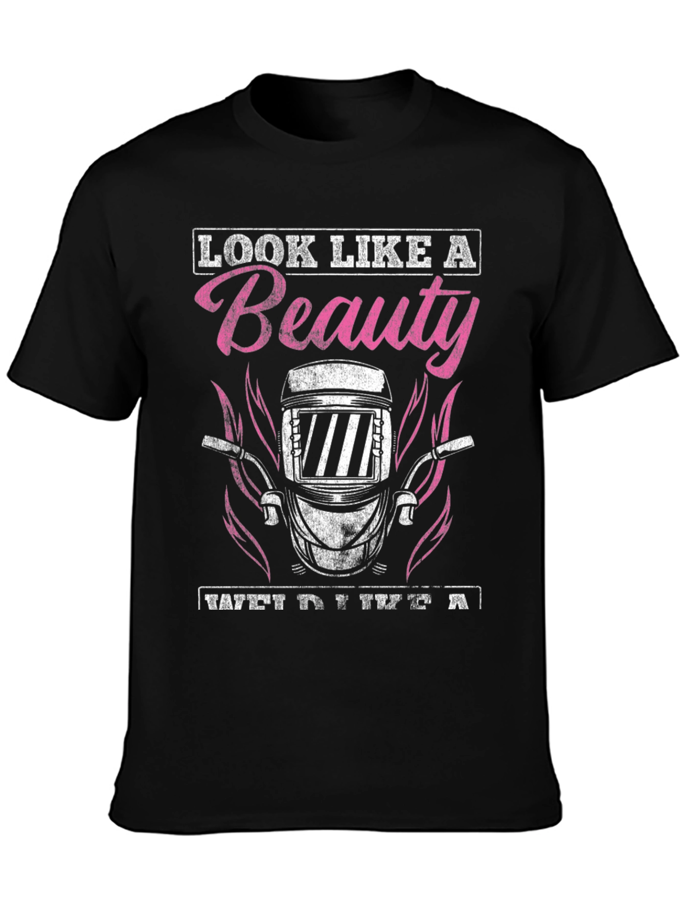 Black Beauty Welder Graphic T-Shirt - Black Cotton Blend view 3