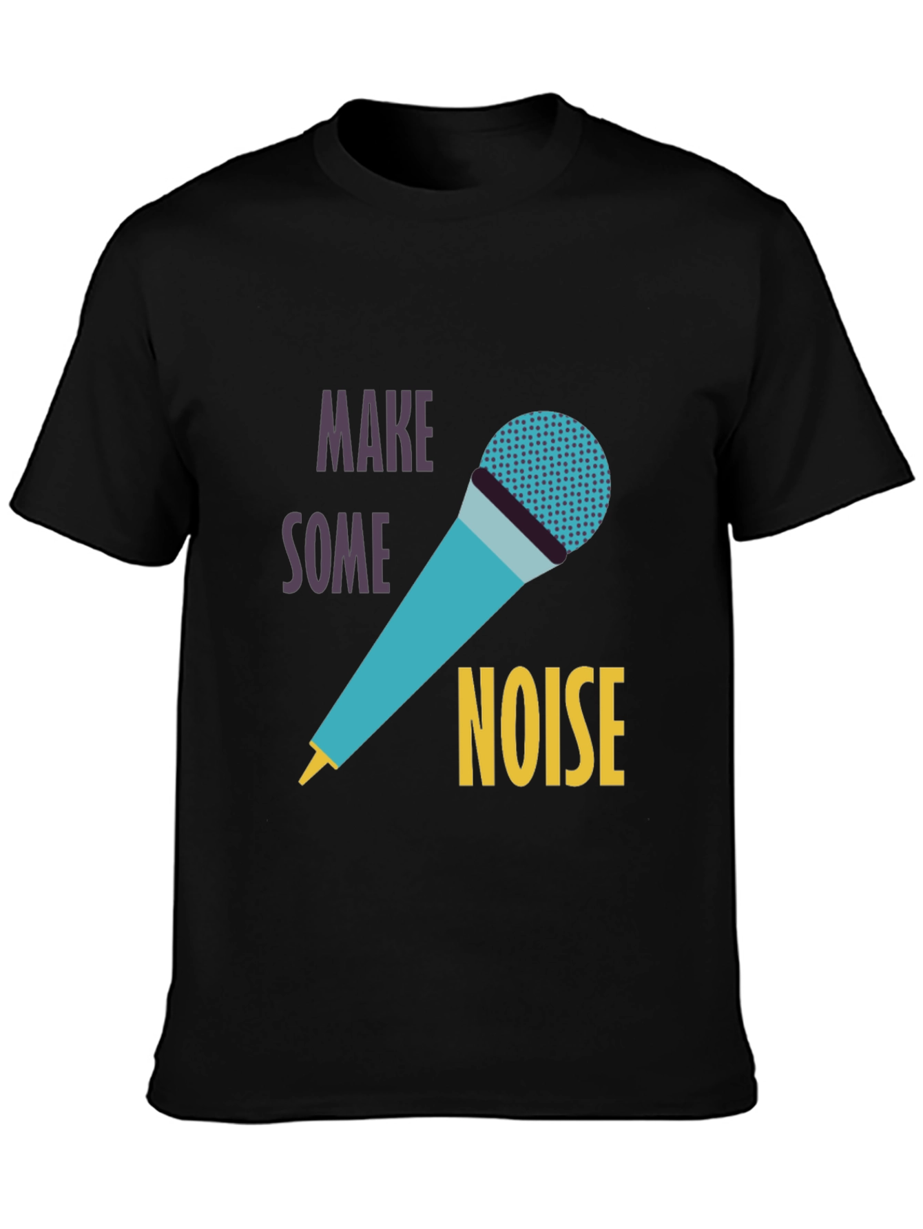 Black Make Some Noise Graphic Tee view 3