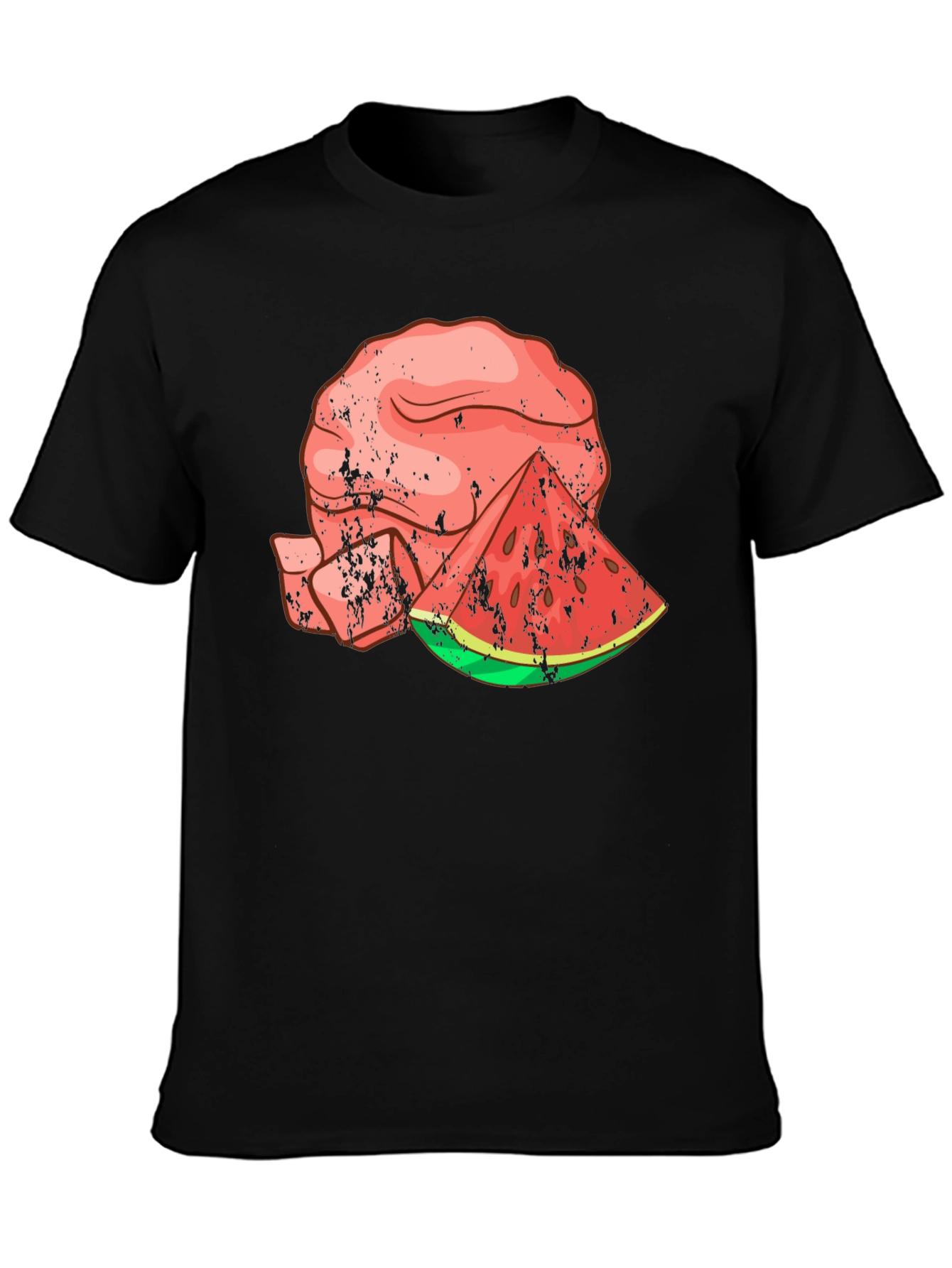 Black Watermelon Brain Graphic Tee - Cool Summer Style view 3