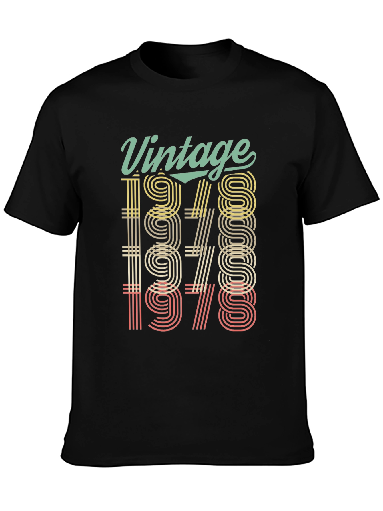 Black Vintage 1978 Birthday T-Shirt - Retro Style view 3