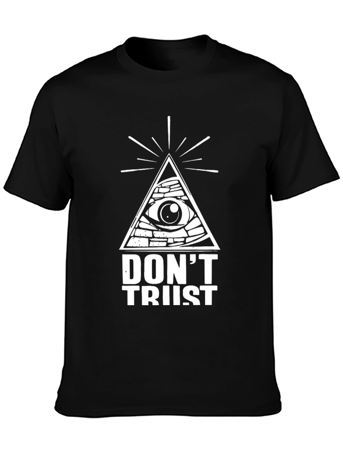 Black Don't Trust Graphic Tee - Black T-Shirt view 3