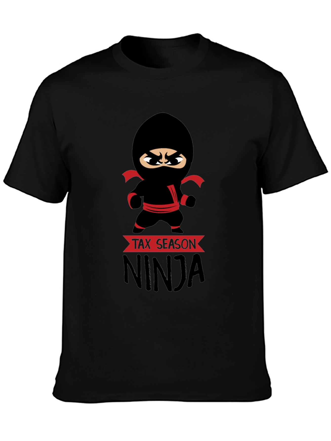 Black Tax Season Ninja Graphic T-Shirt view 3