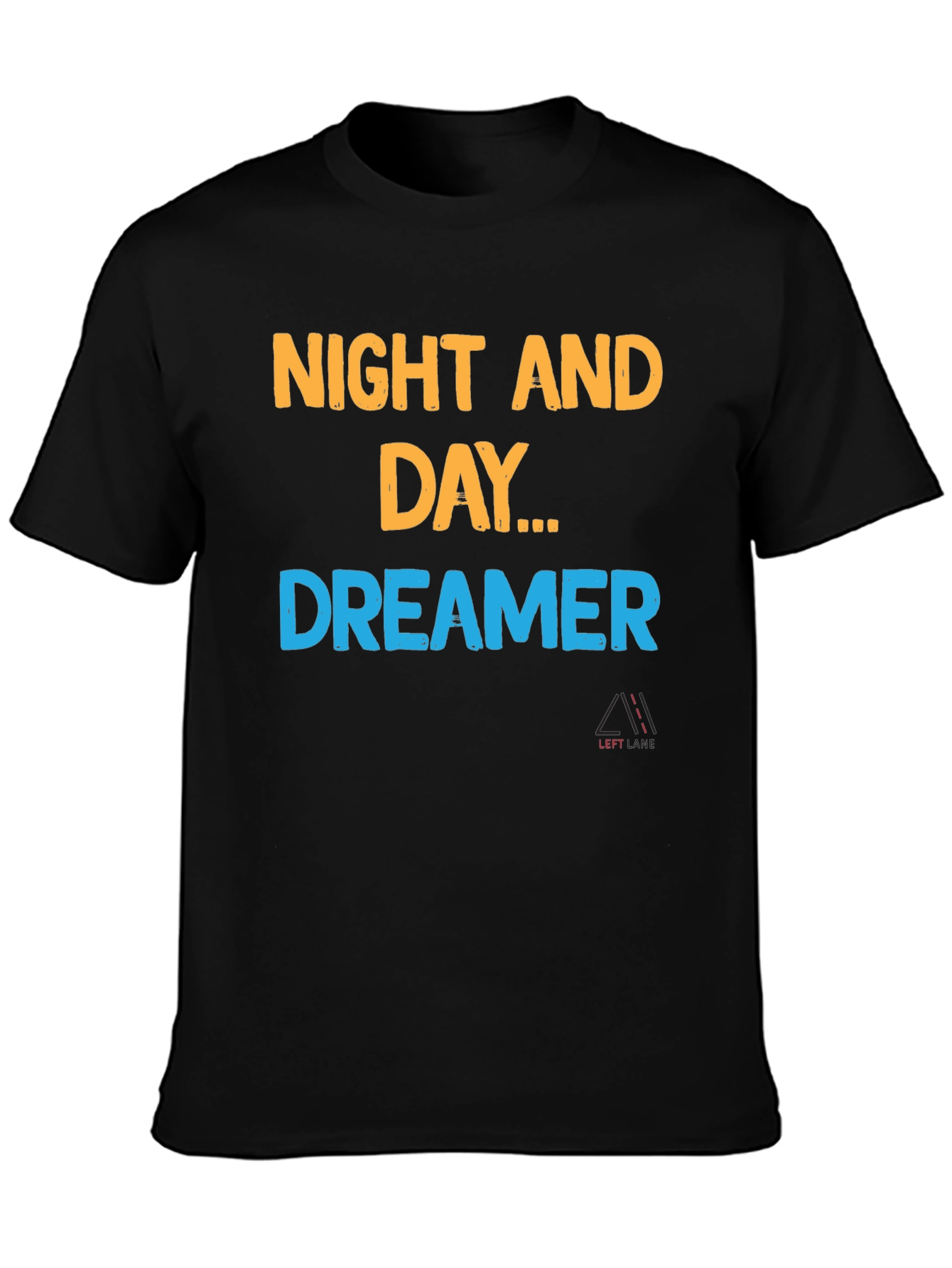Black Night and Day Dreamer Black T-Shirt view 3