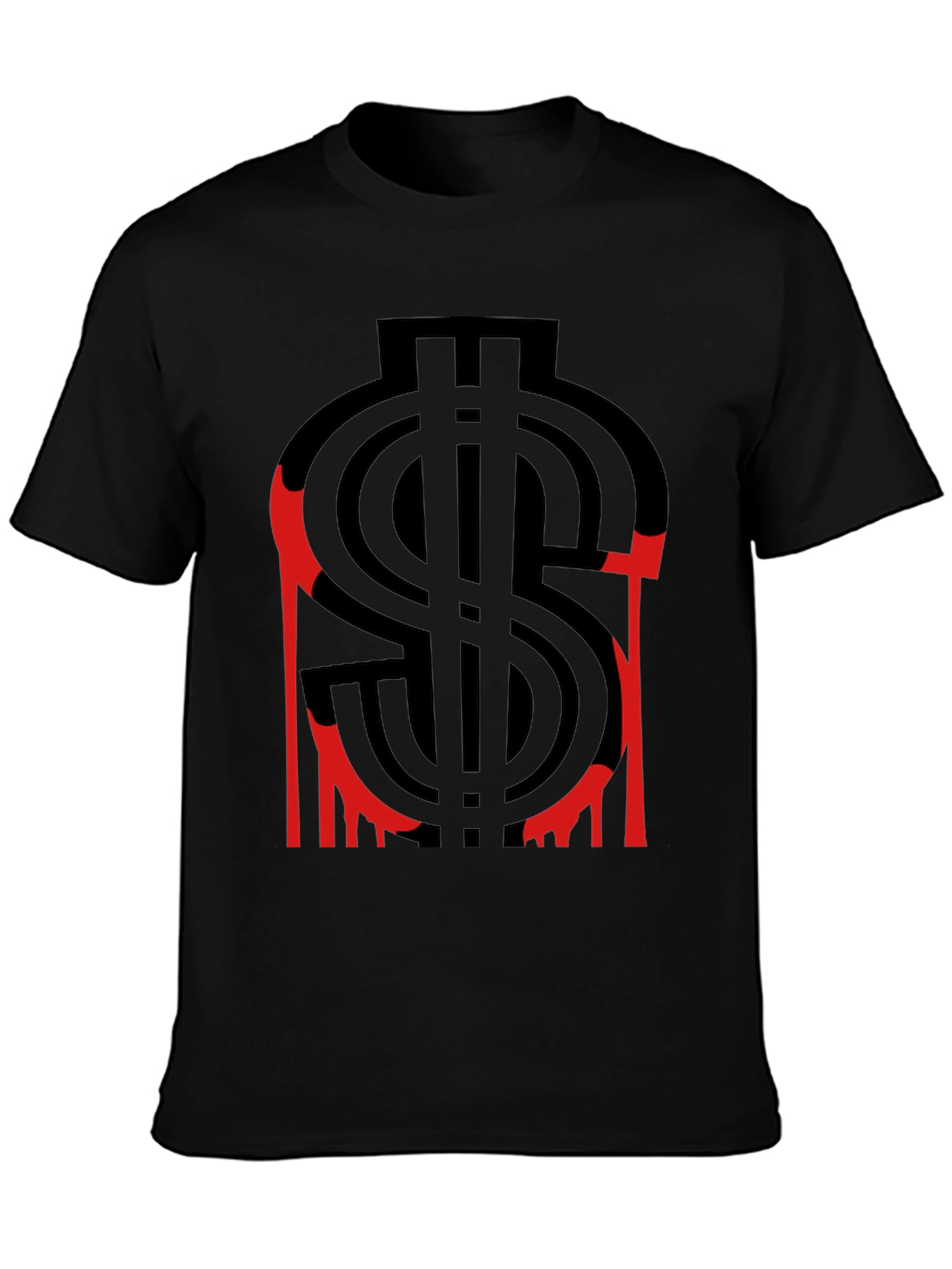Black Bloody Money Graphic T-Shirt - Black view 3