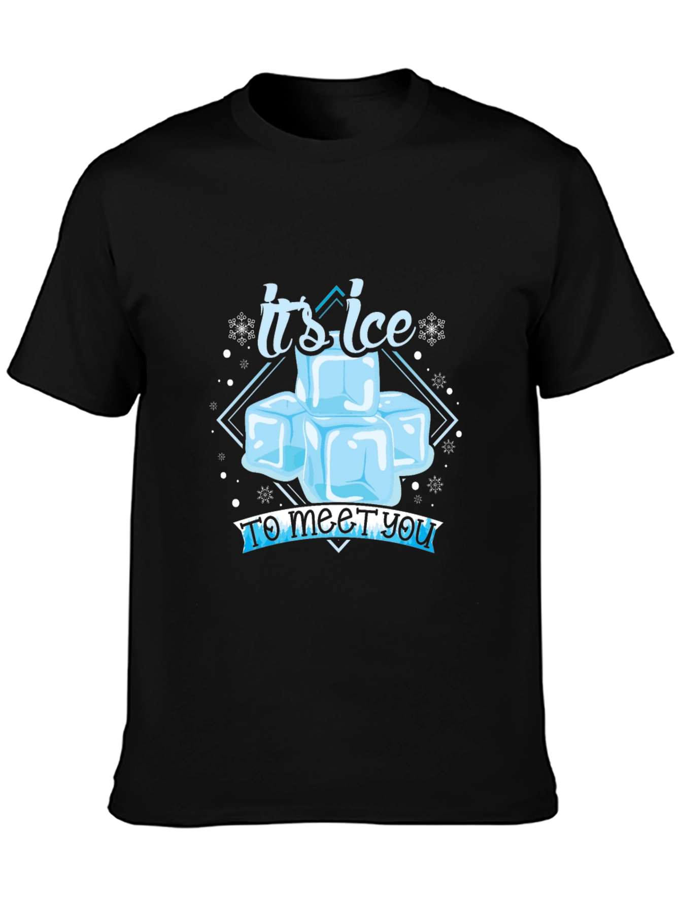 Black It's Ice To Meet You Graphic Tee view 3