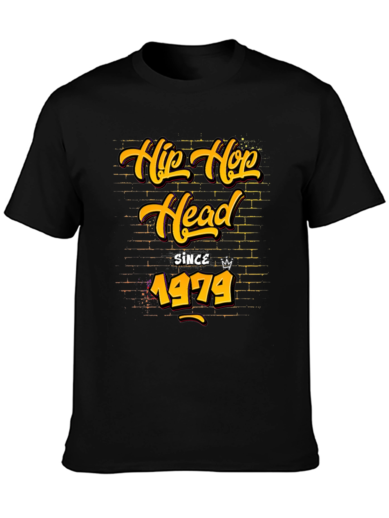 Black Hip Hop Head Since 1979 T-Shirt view 3