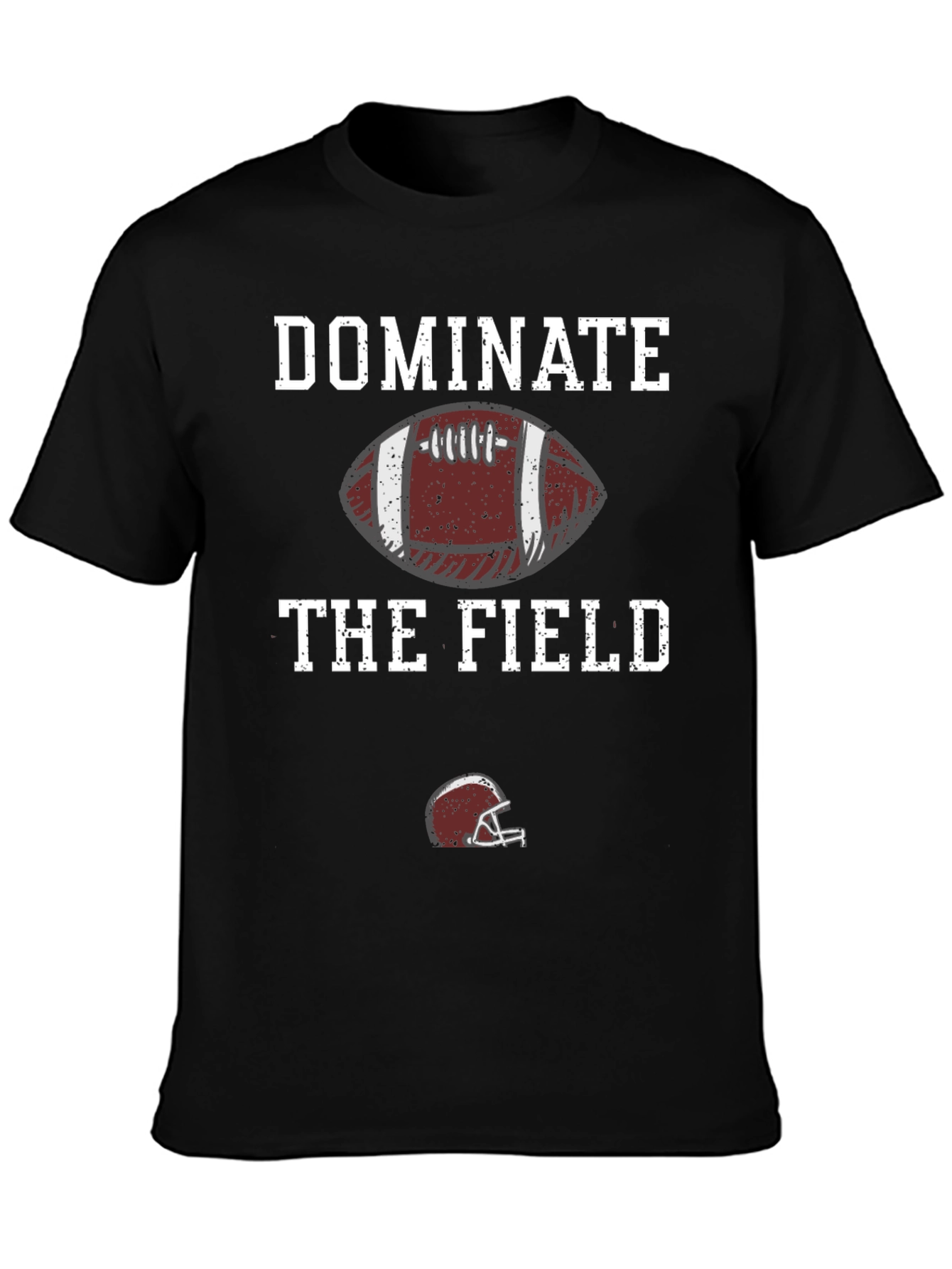 Black Dominate the Field Football T-Shirt view 3