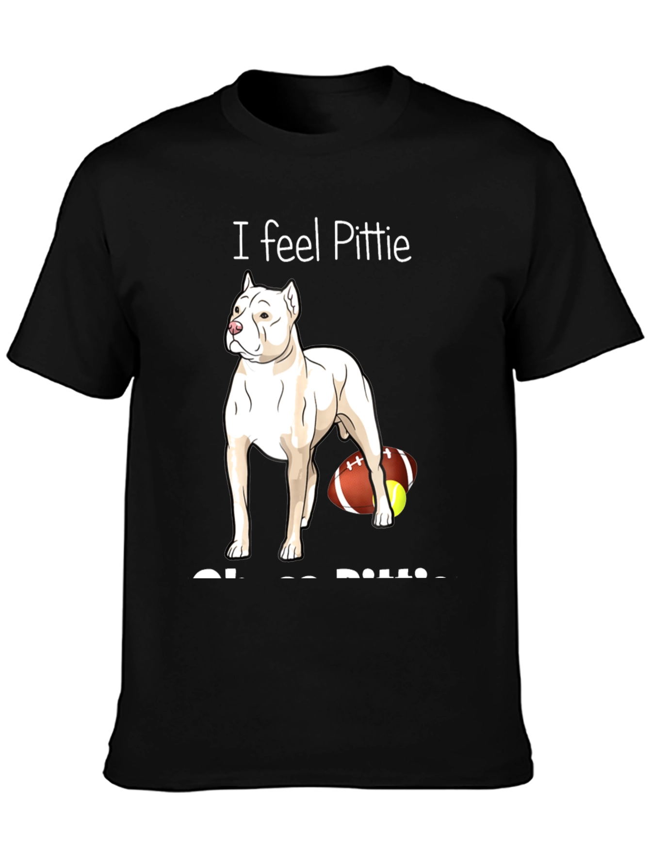 Black I Feel Pittie T-Shirt view 3