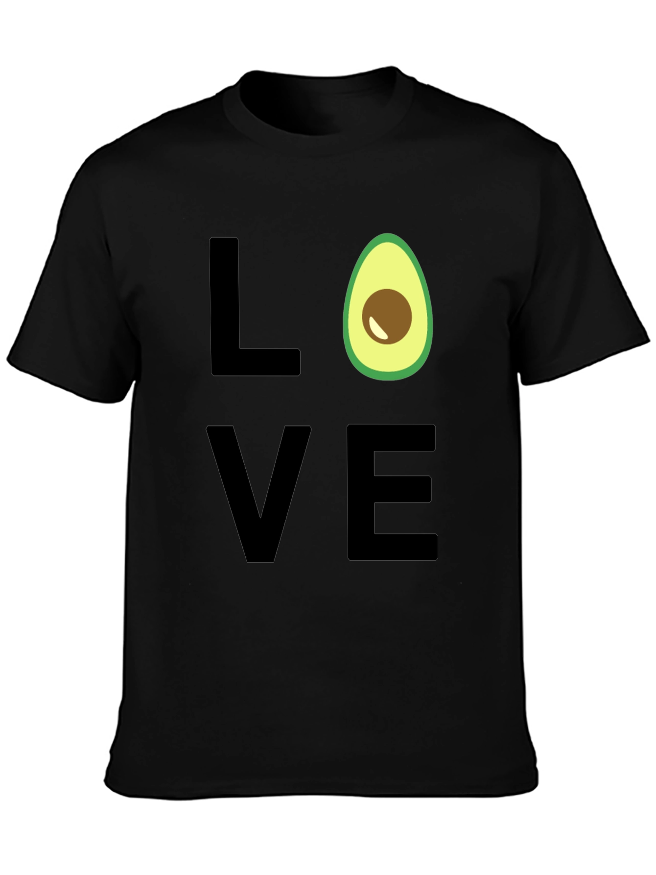 Black Avocado Love Graphic Tee - Trendy Casual Shirt view 3