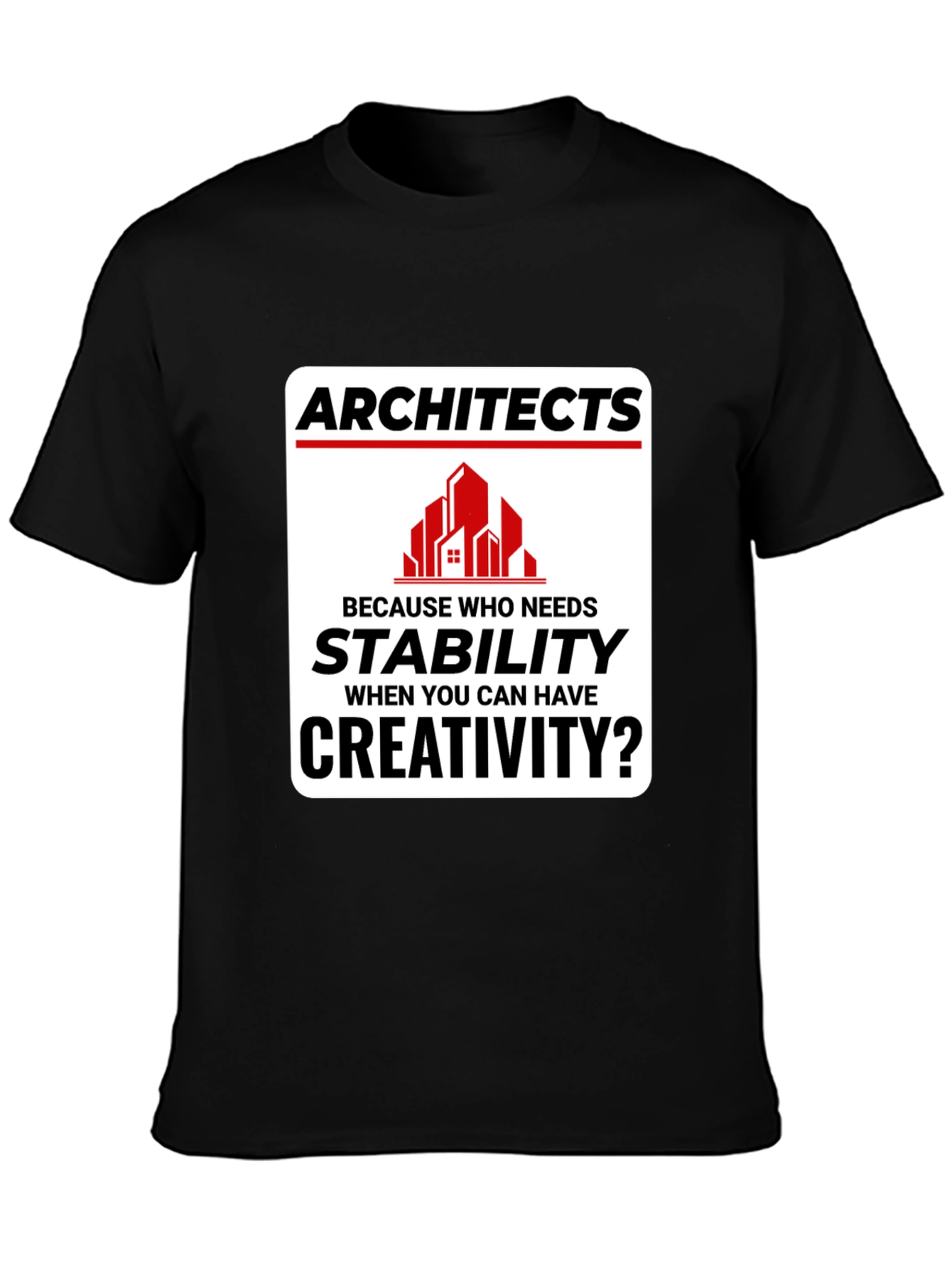 Black Architects Creativity T-Shirt - Stability vs. Creativity view 3