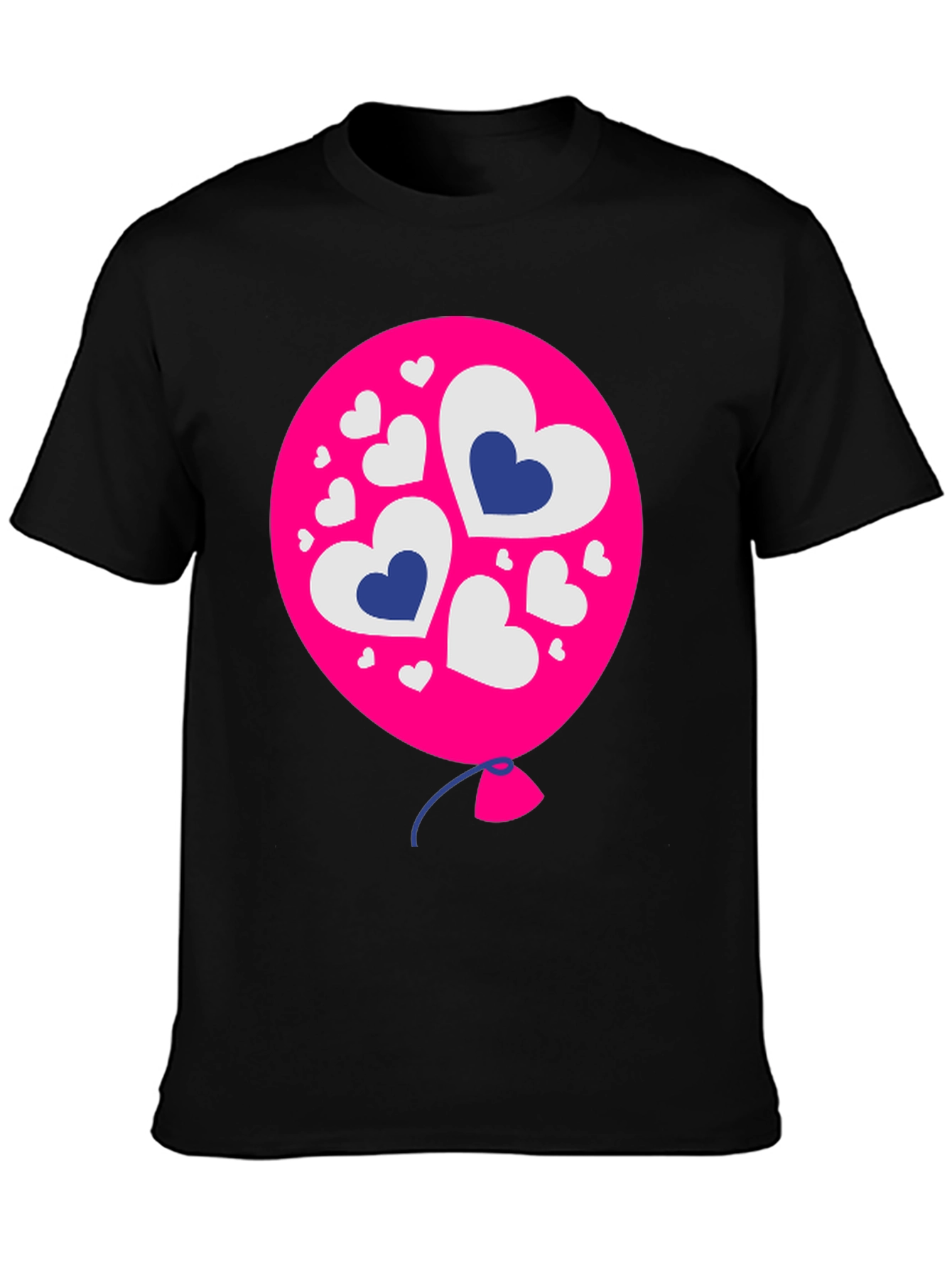 Heart Balloon Graphic Tee - Black - 3